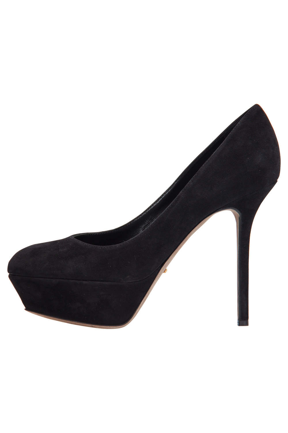 Pre Owned Sergio Rossi Black Suede Platform Pumps Size 37