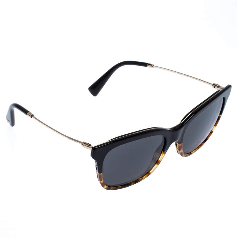 Valentino Black/Beige Tortoise Smoke VA2011 Sunglasses 