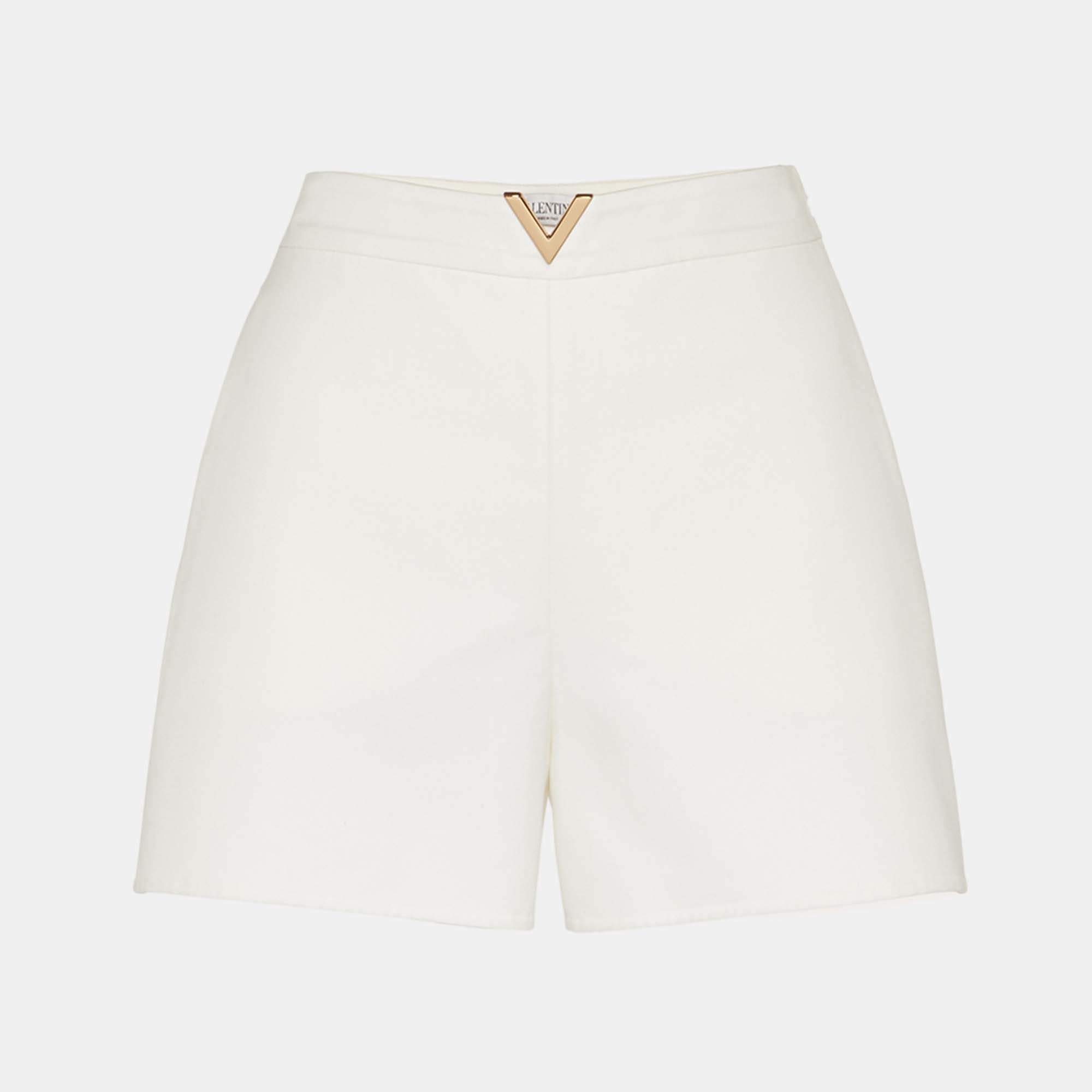 ショーツ VALENTINO WHITE COTTON BLEND SHORTS Valentino Bermuda Shorts White Mens Valentino