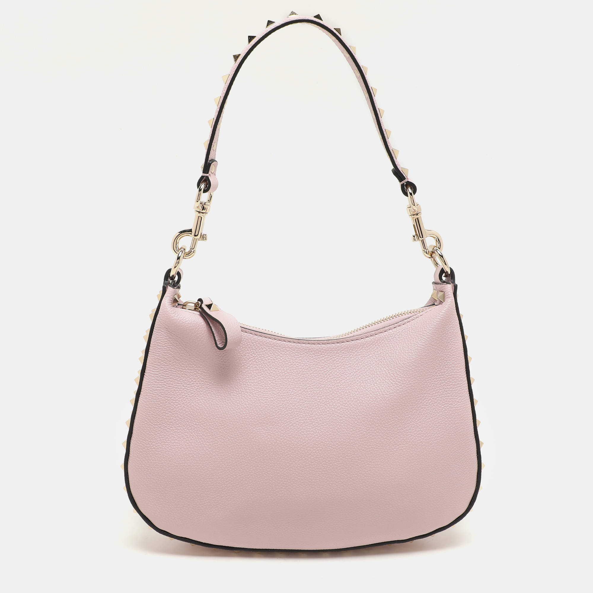 Valentino Pink Leather Rockstud Shoulder Bag
