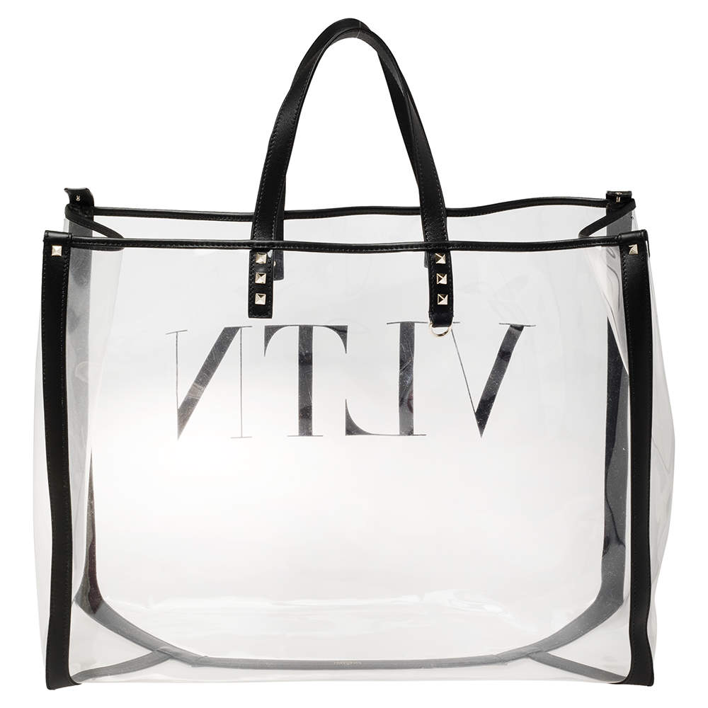 RED Valentino Pointote Transparent Shopping Bag at FORZIERI