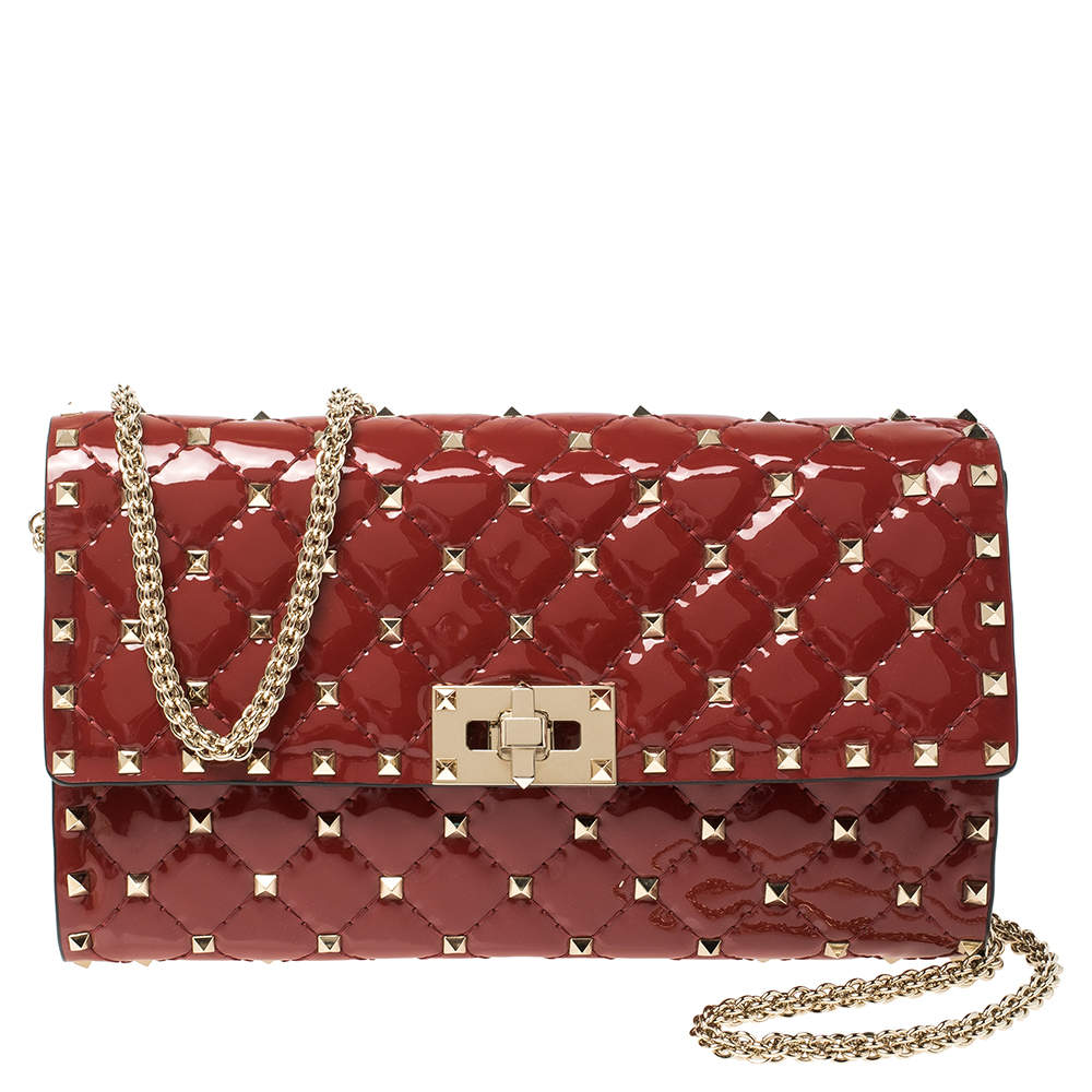 valentino red quilted bag