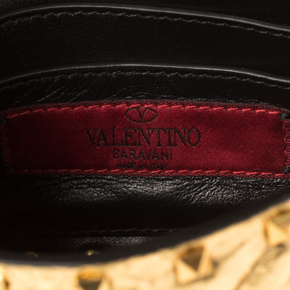 VALENTINO ROCKSTUD BAG SPIKE FORMAT MEDIUM BAG NEW Red Golden Leather Metal  ref.126764 - Joli Closet
