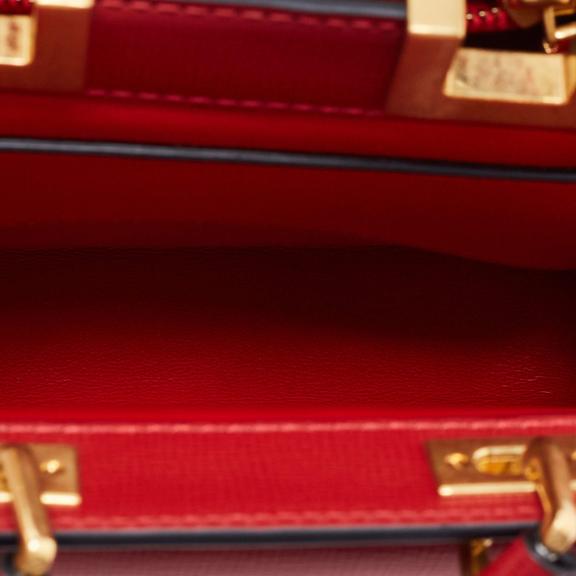 Valentino Red Shiny Crocodile Rockstud Double Handle Tote Bag – The Closet