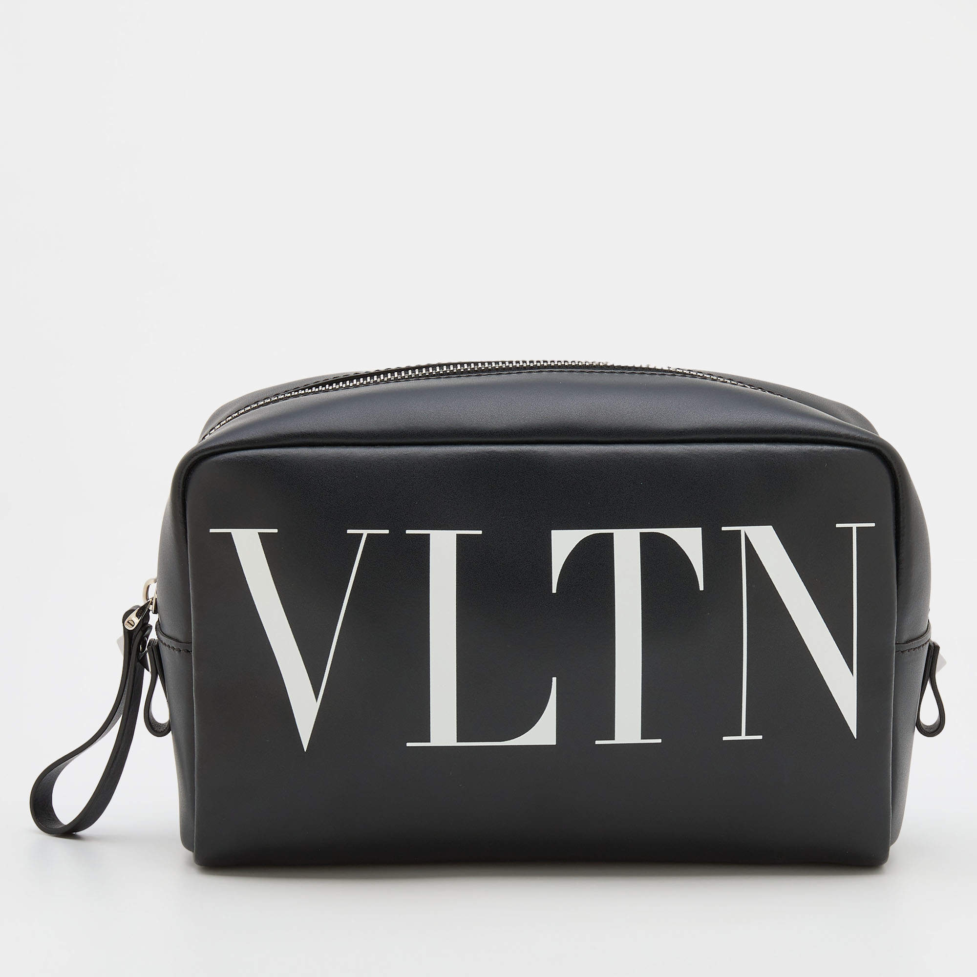 Valentino Black Leather VLTN Clutch Valentino | The Luxury Closet