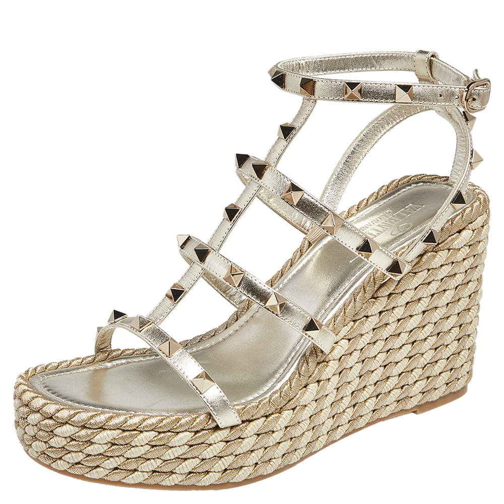 valentino rope wedge sandals