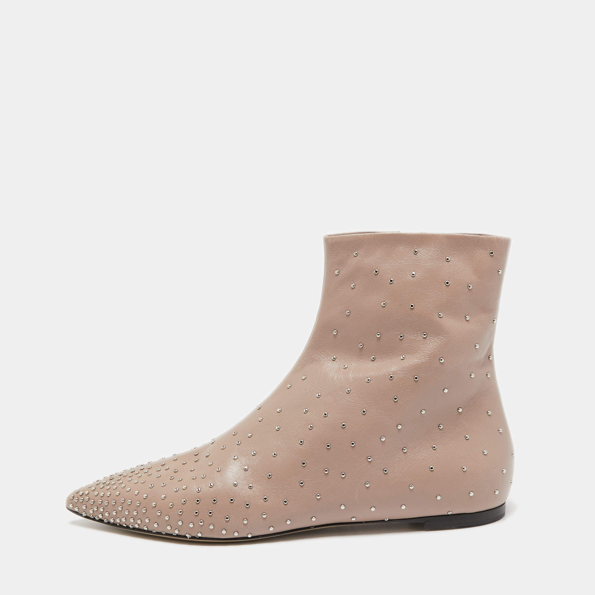 Valentino Dusty Pink Leather Ankle Length Boots Size 39