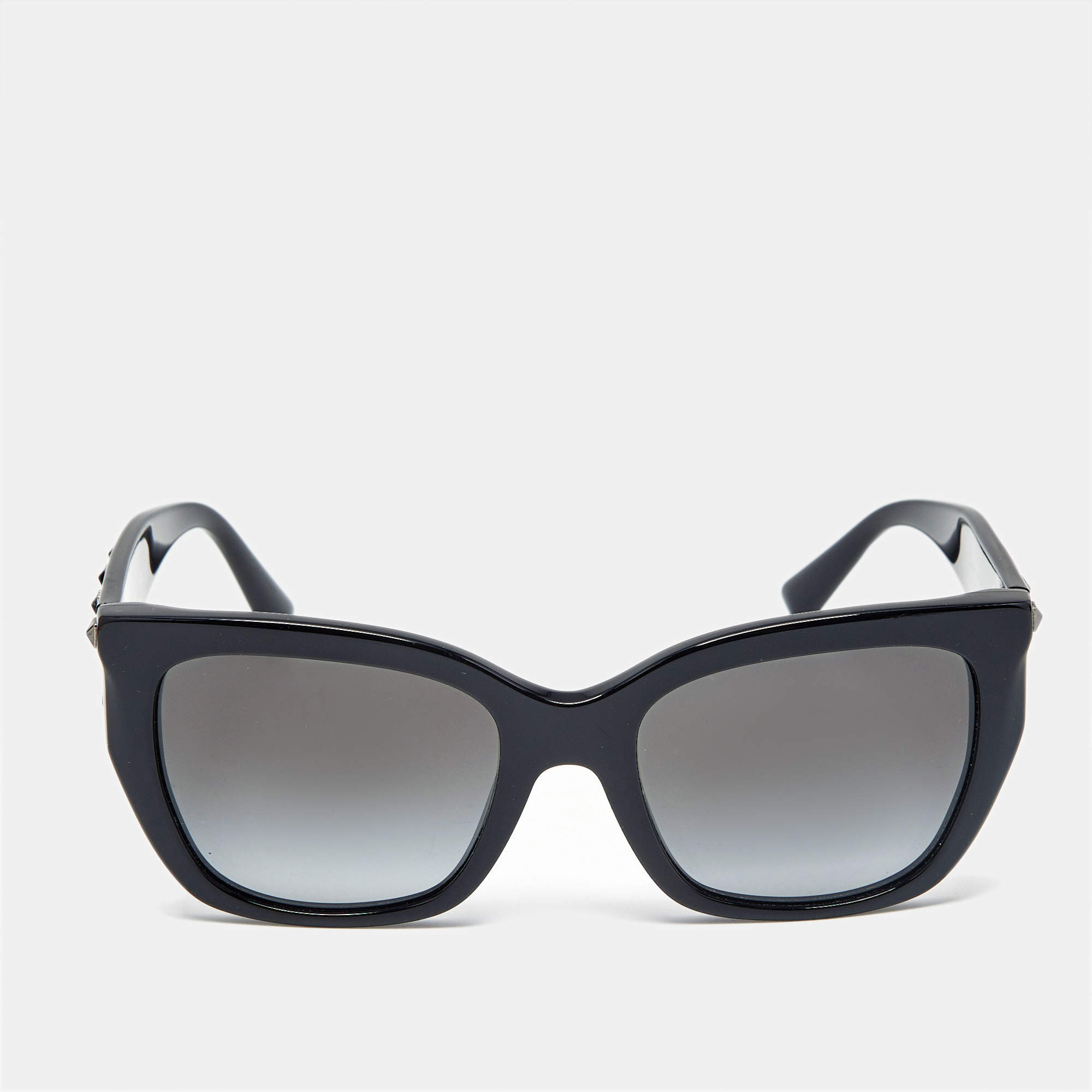 Pre Owned Valentino Black Gradient VA 4048 Rockstud Butterfly Sunglasses