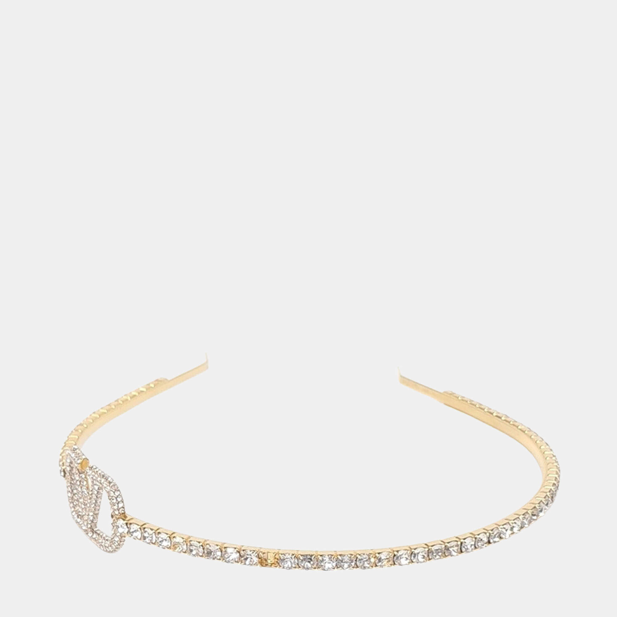 Pre Owned Valentino Gold Tone Hairband