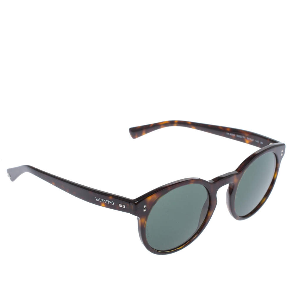 Valentino Havana/Smoke Green VA4009 Round Sunglasses