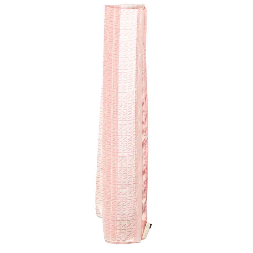 مملوكة مسبقًا Valentino Pink & White Logo Print Silk Scarf