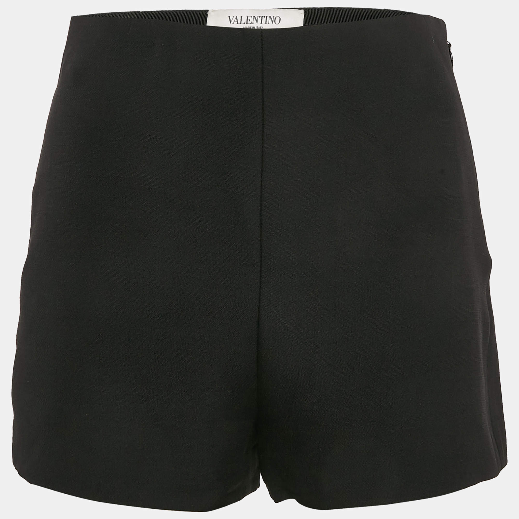 Valentino Black Wool Blend Short S