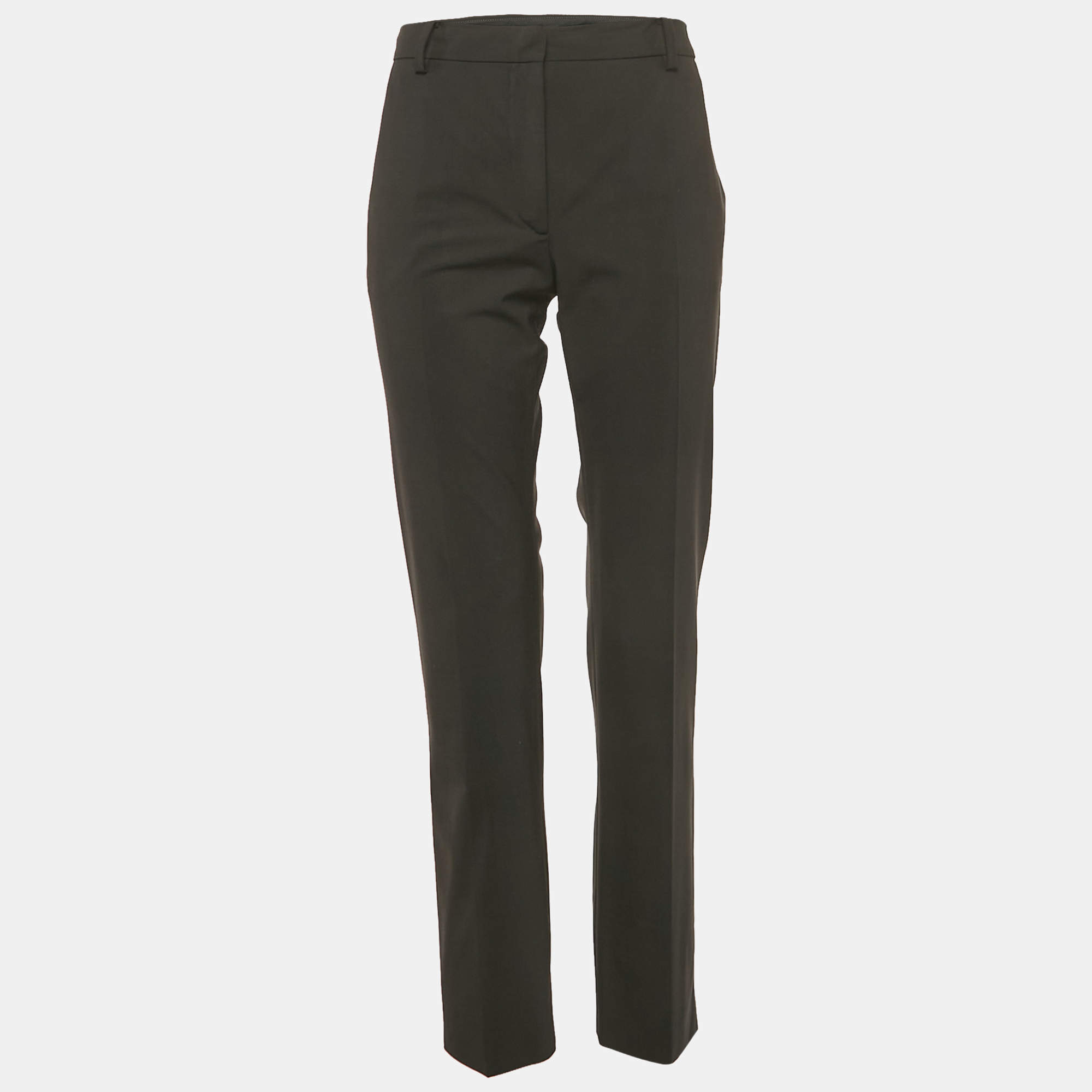 Valentino Black Wool Straight Leg Trousers M