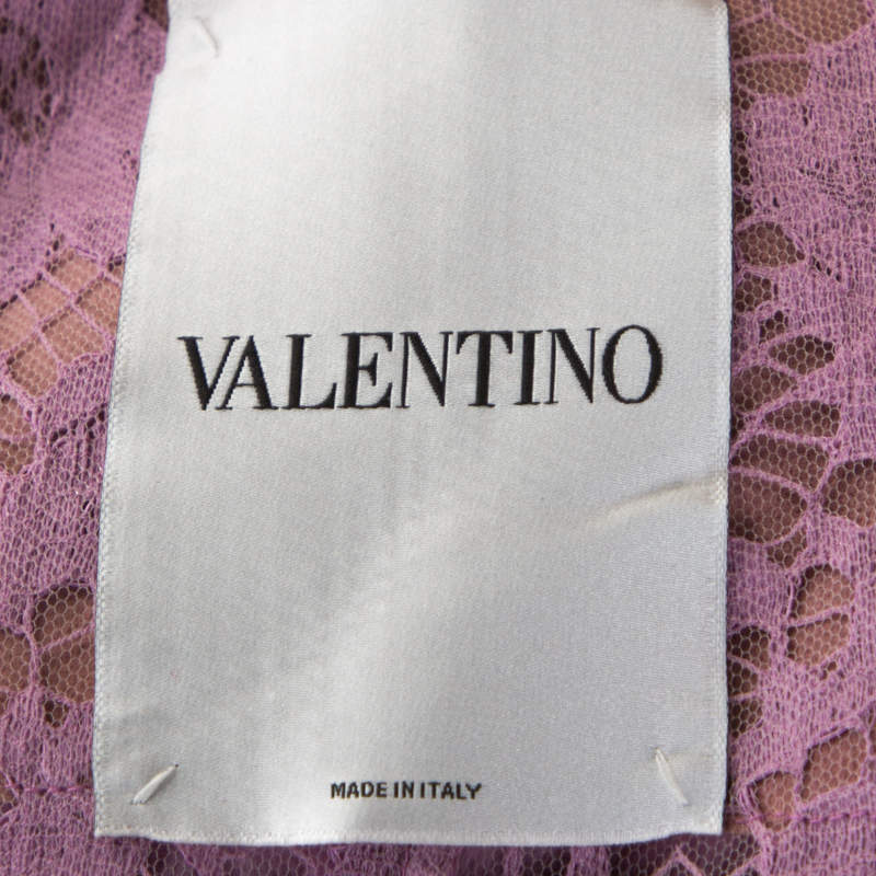 Valentino Lavender Mink Fur Lace Panelled Jacket S Valentino