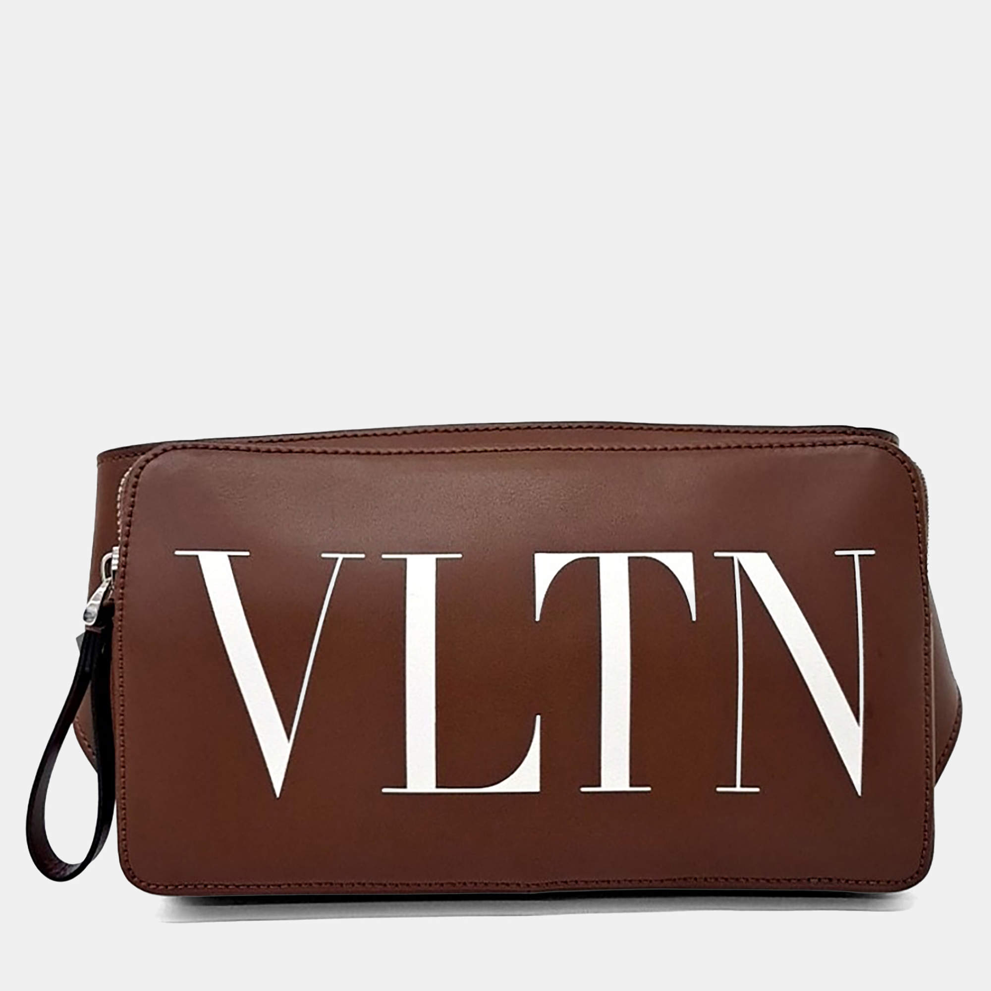 Pre Owned Valentino Brown Leather Belt Bag