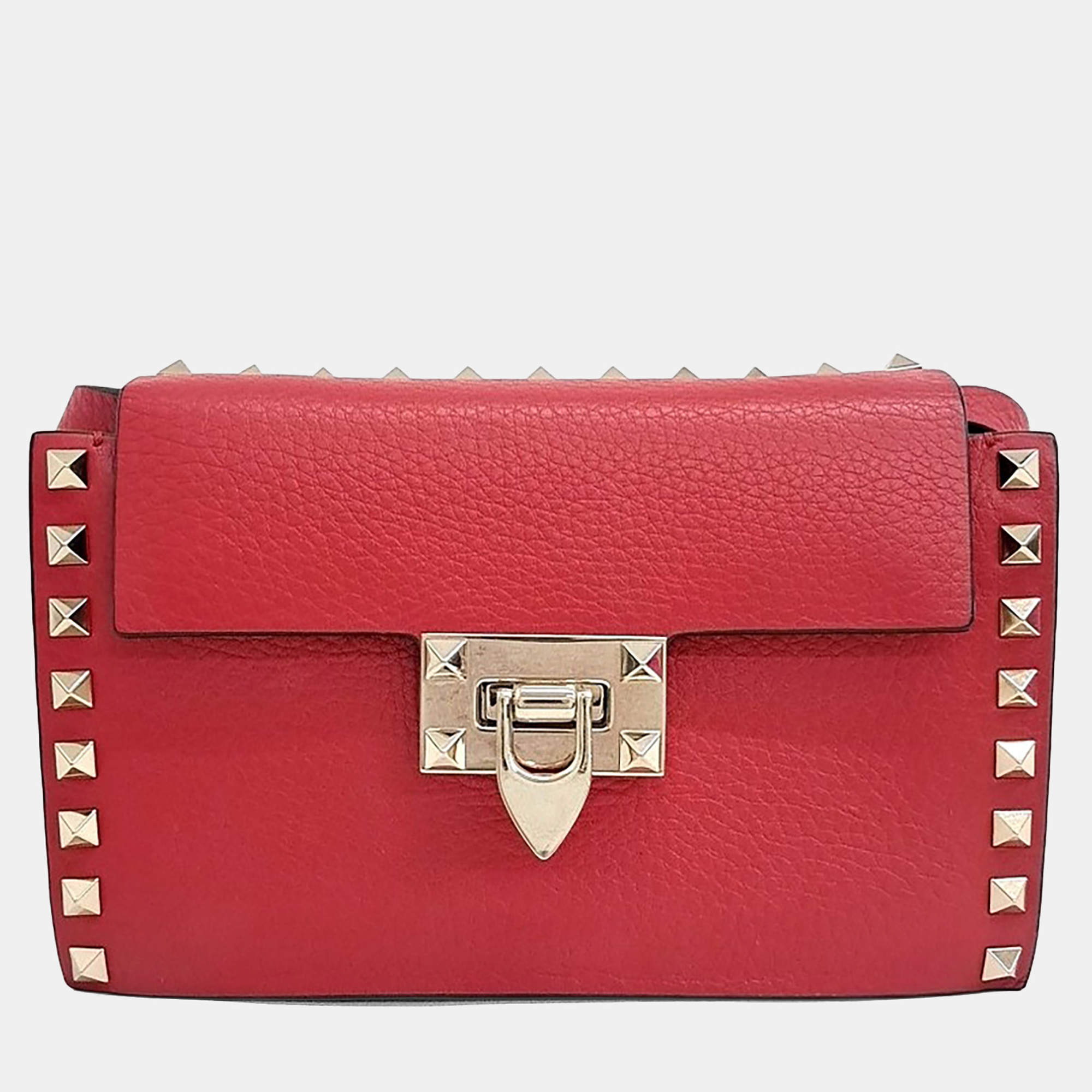 مملوكة مسبقًا Valentino Red Leather crossbody bag