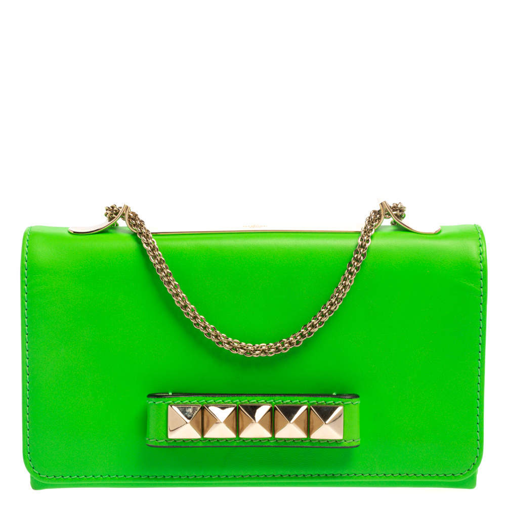 Valentino Fluo Green Leather Va Va Voom Shoulder Bag Valentino | The ...