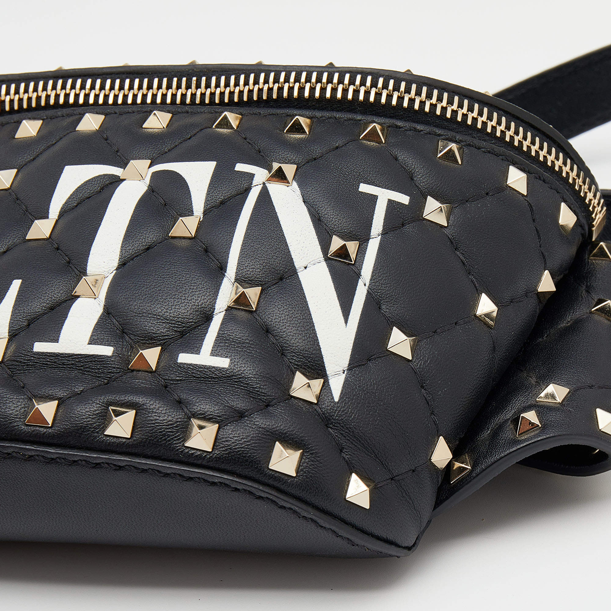 Valentino Black Nylon Rockstud Sling Bag at 1stDibs