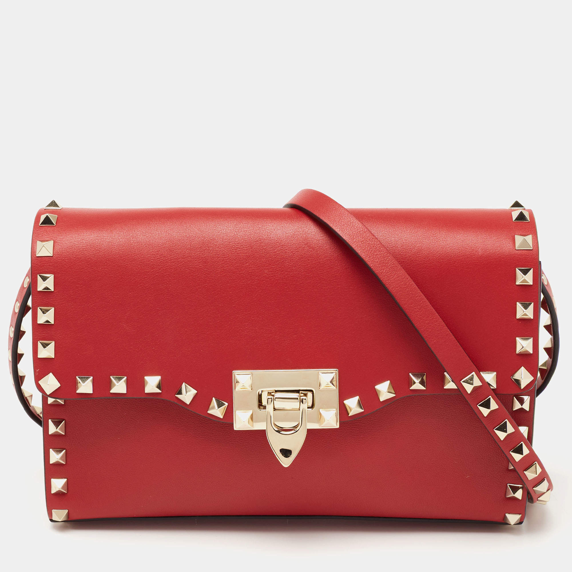 Valentino Red Rockstud Wristlet Clutch – The Closet