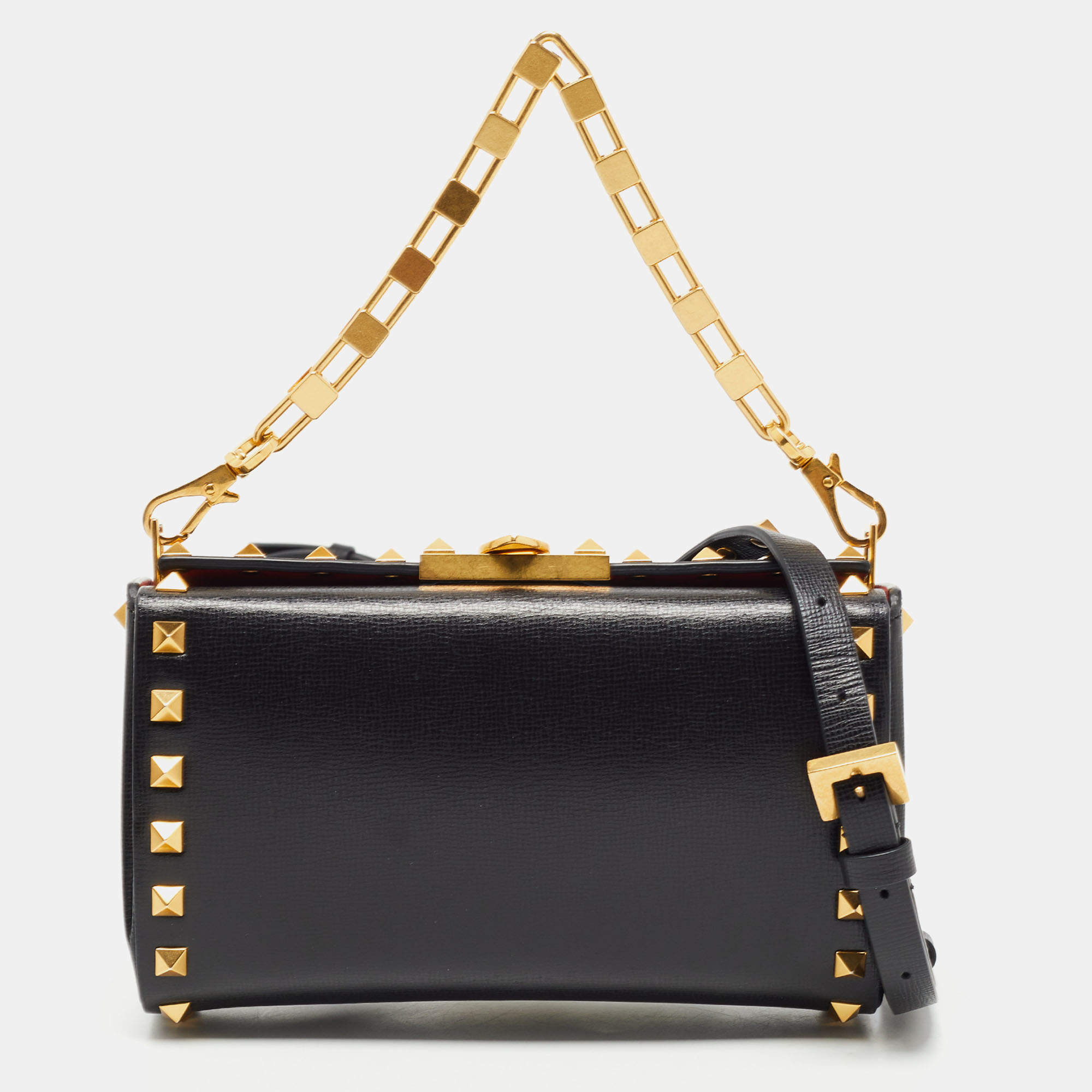 Valentino Black Leather Rockstud Alcove Crossbody Bag Valentino The Luxury Closet