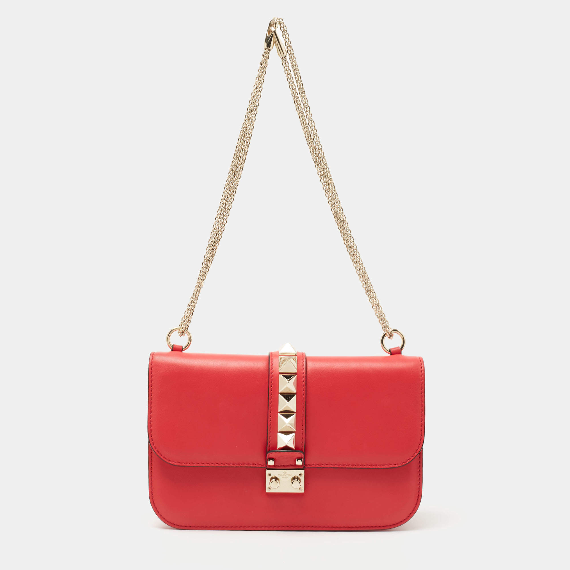 Valentino Medium Glam Lock Chain Shoulder Bag