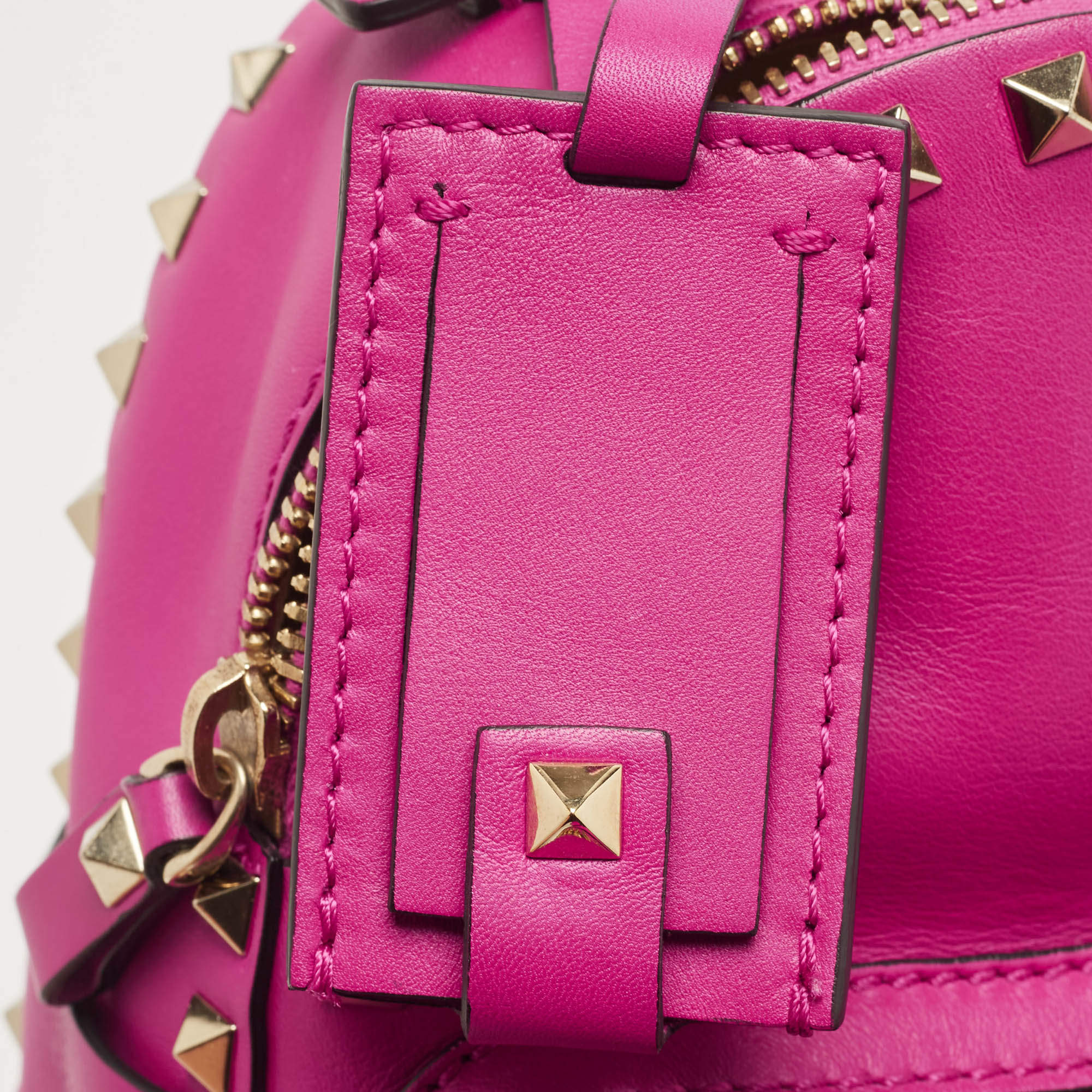 Valentino Pink Leather Mini Rockstud Backpack