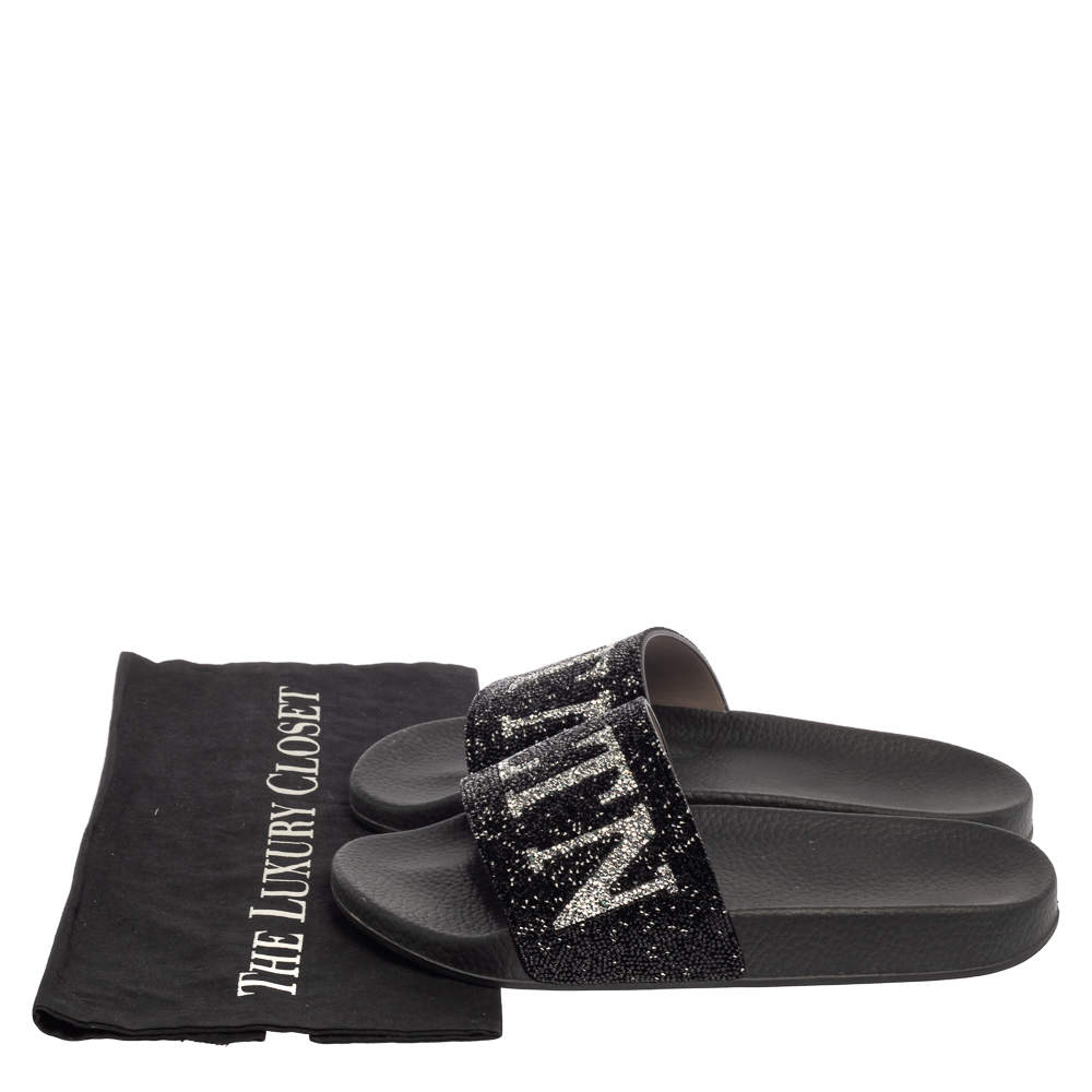 valentino crystal slides