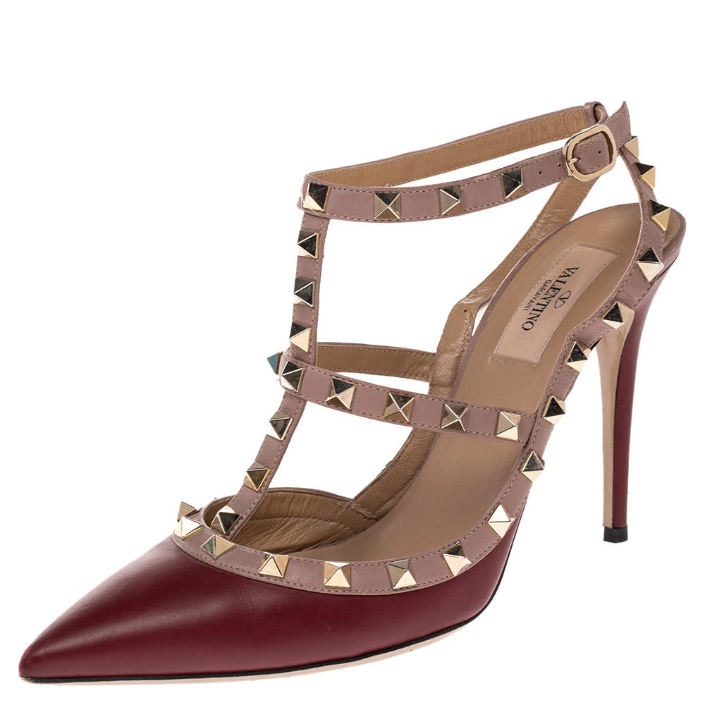 maroon valentino shoes