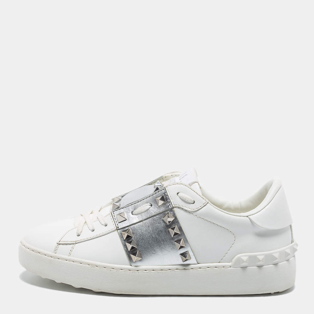 Valentino/ヴァレンティノ｜ホワイト レザー アンド スエード