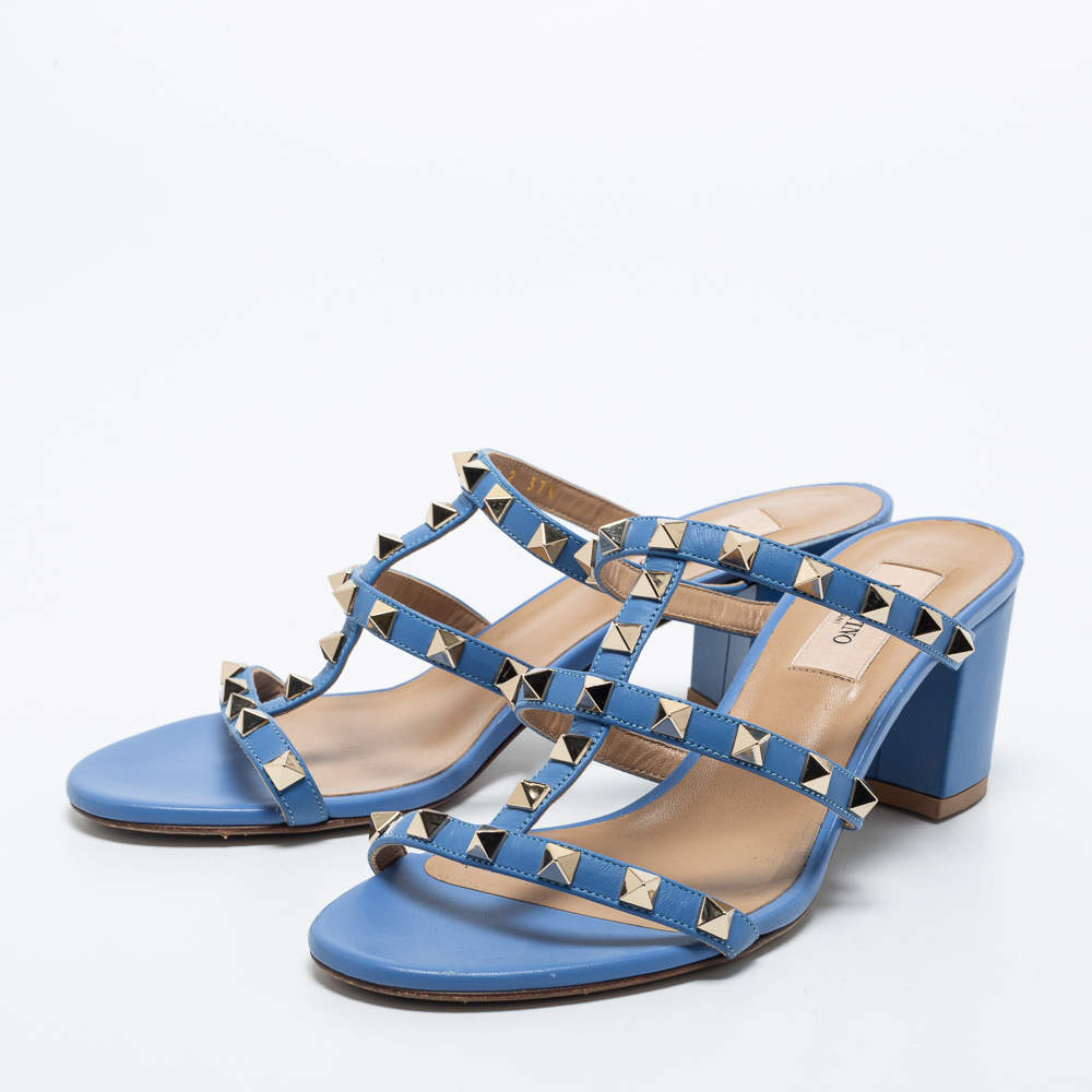 Valentino blue sale rockstud sandals