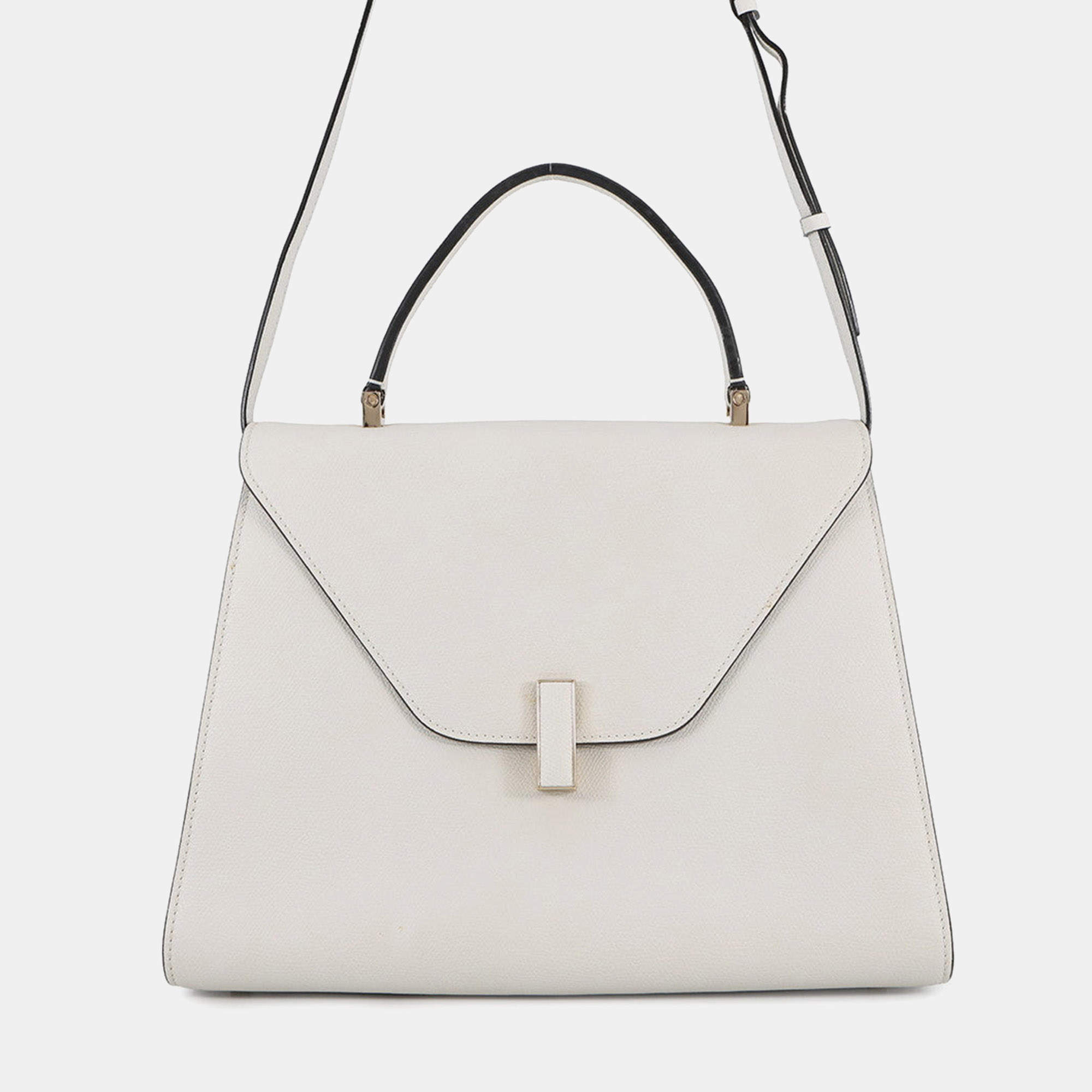 مملوكة مسبقًا Valextra Valextra Idide 2Way Handbag Light Gray Leather Size Large