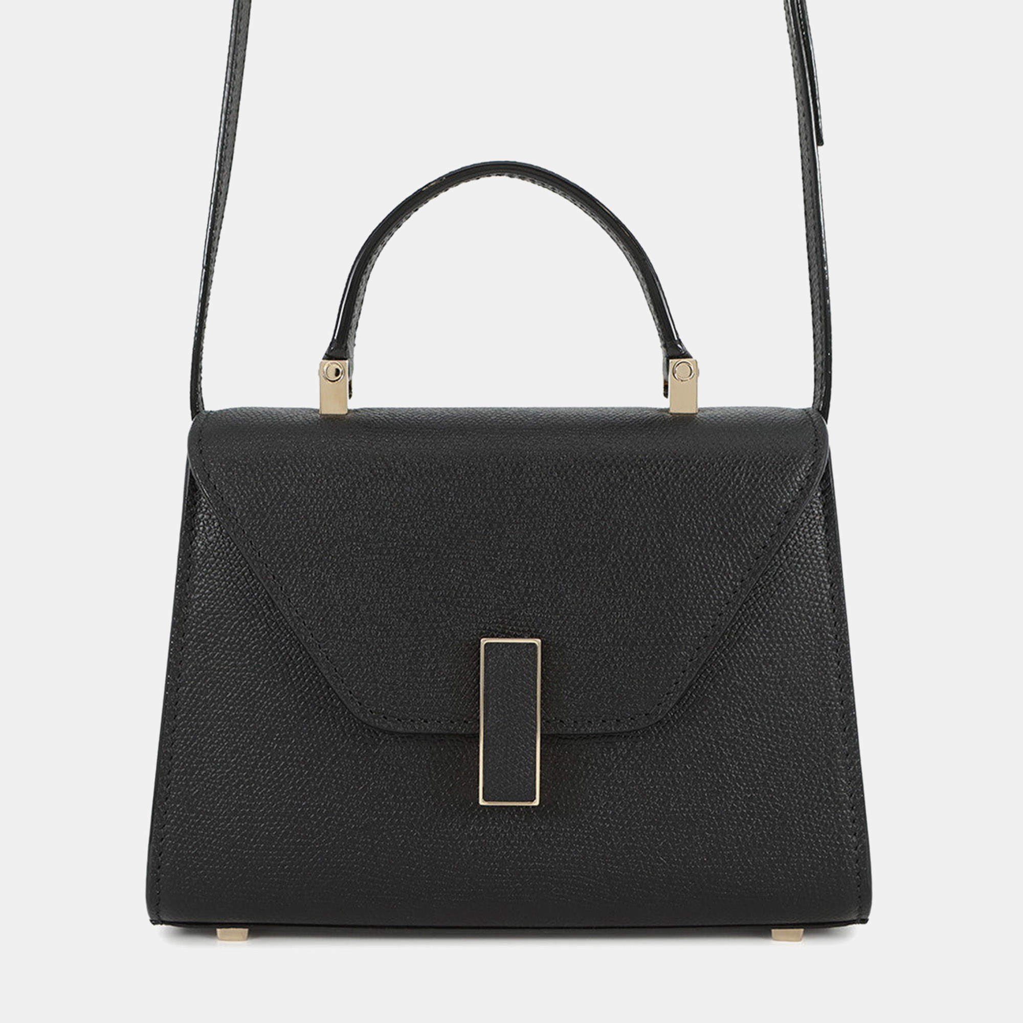 Pre Owned Valextra Valextra Izide Black Leather Size Micro