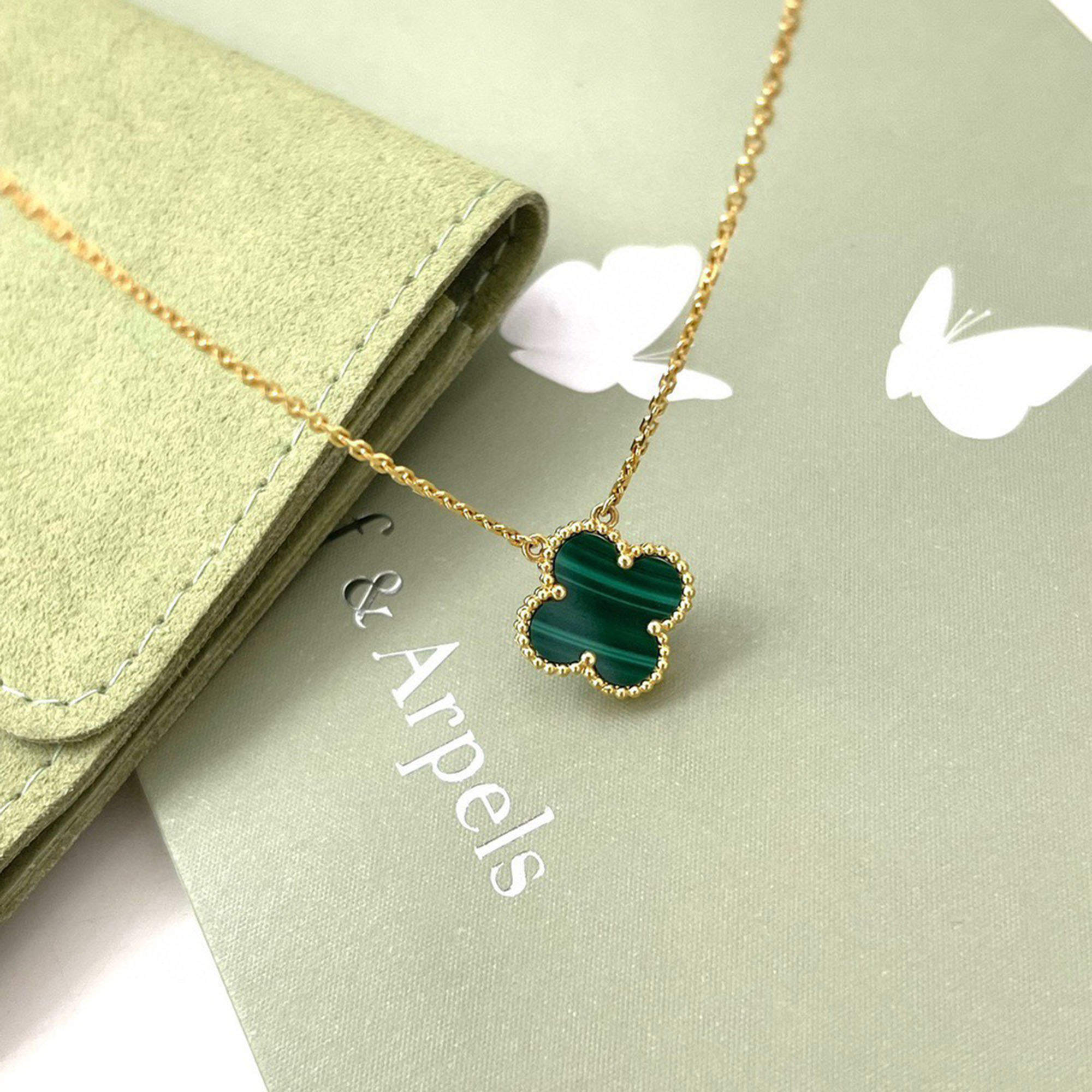 Van Cleef & Arpels Malachite Pendant Necklace