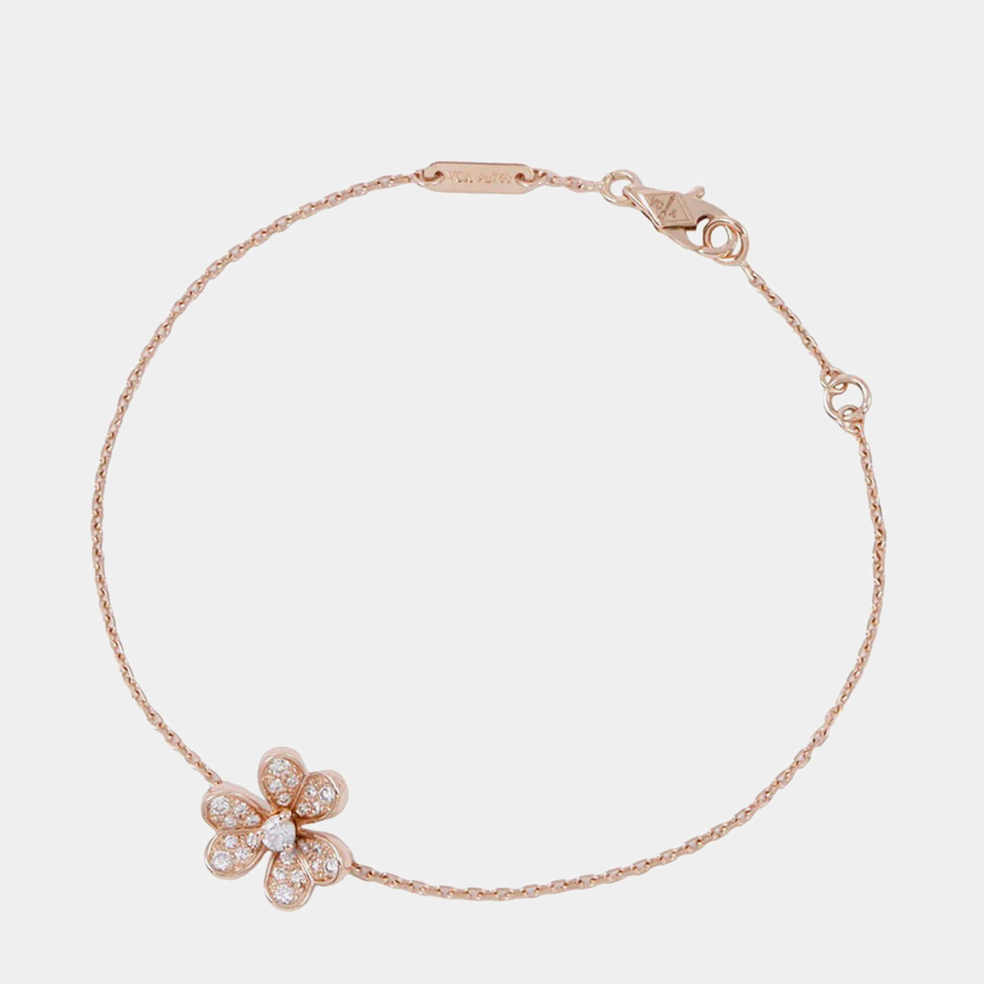 Pre Owned Van Cleef & Arpels Frivole Mini 18K Rose Gold Bracelet