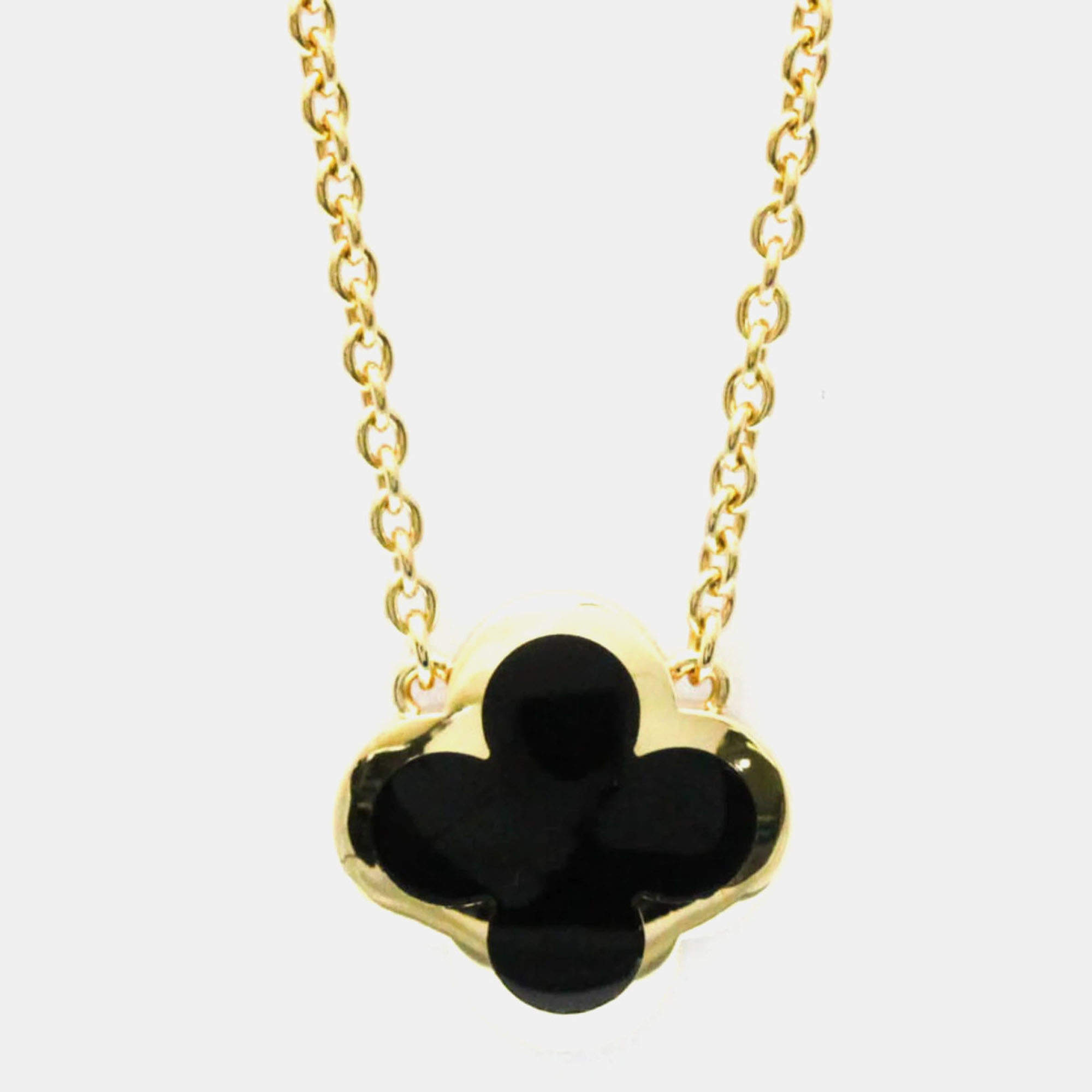 Pre Owned Van Cleef & Arpels Pure Alhambra 18K Yellow Gold Pendant Necklace