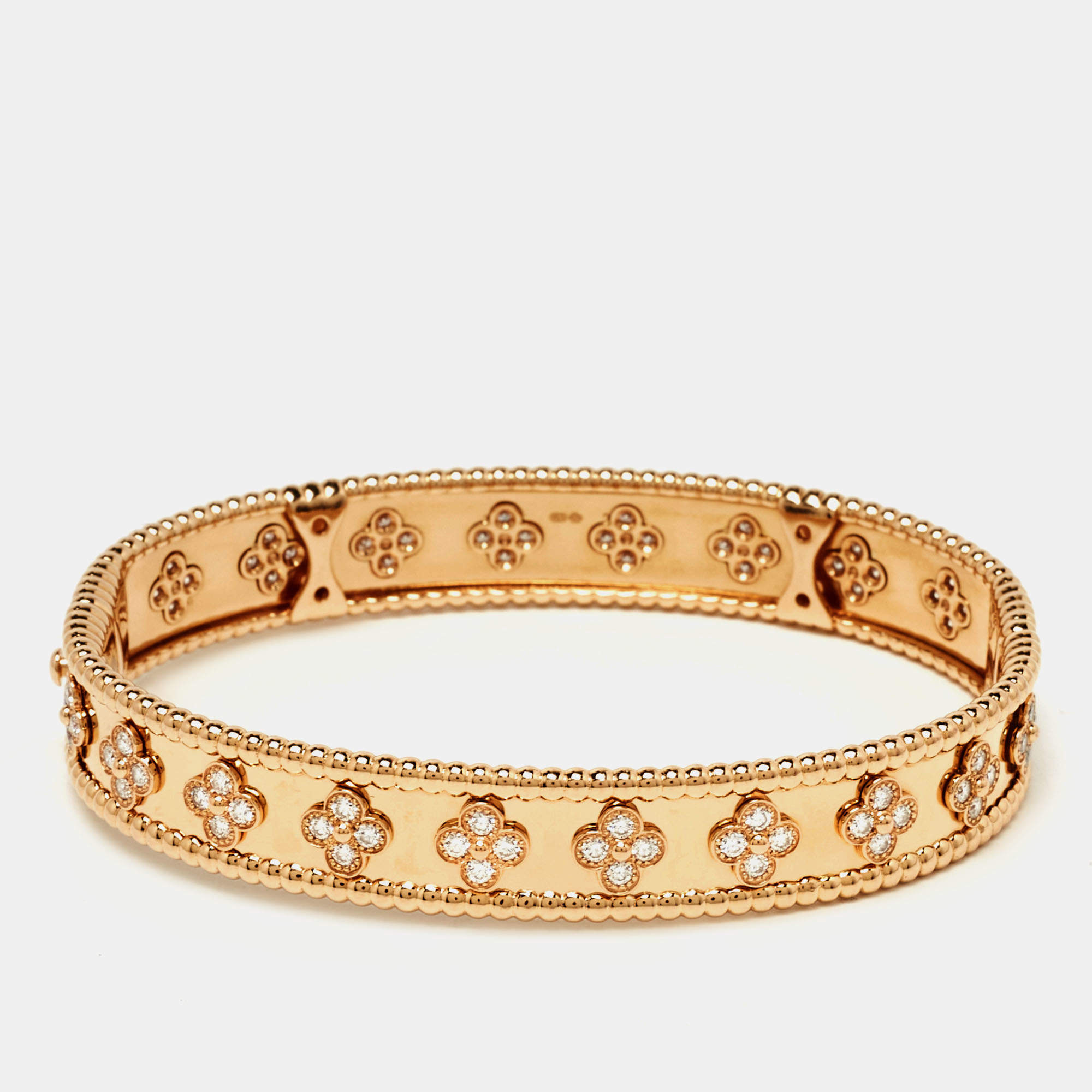 Vintage Alhambra bracelet 5 motifs 18K white gold  Van Cleef  Arpels
