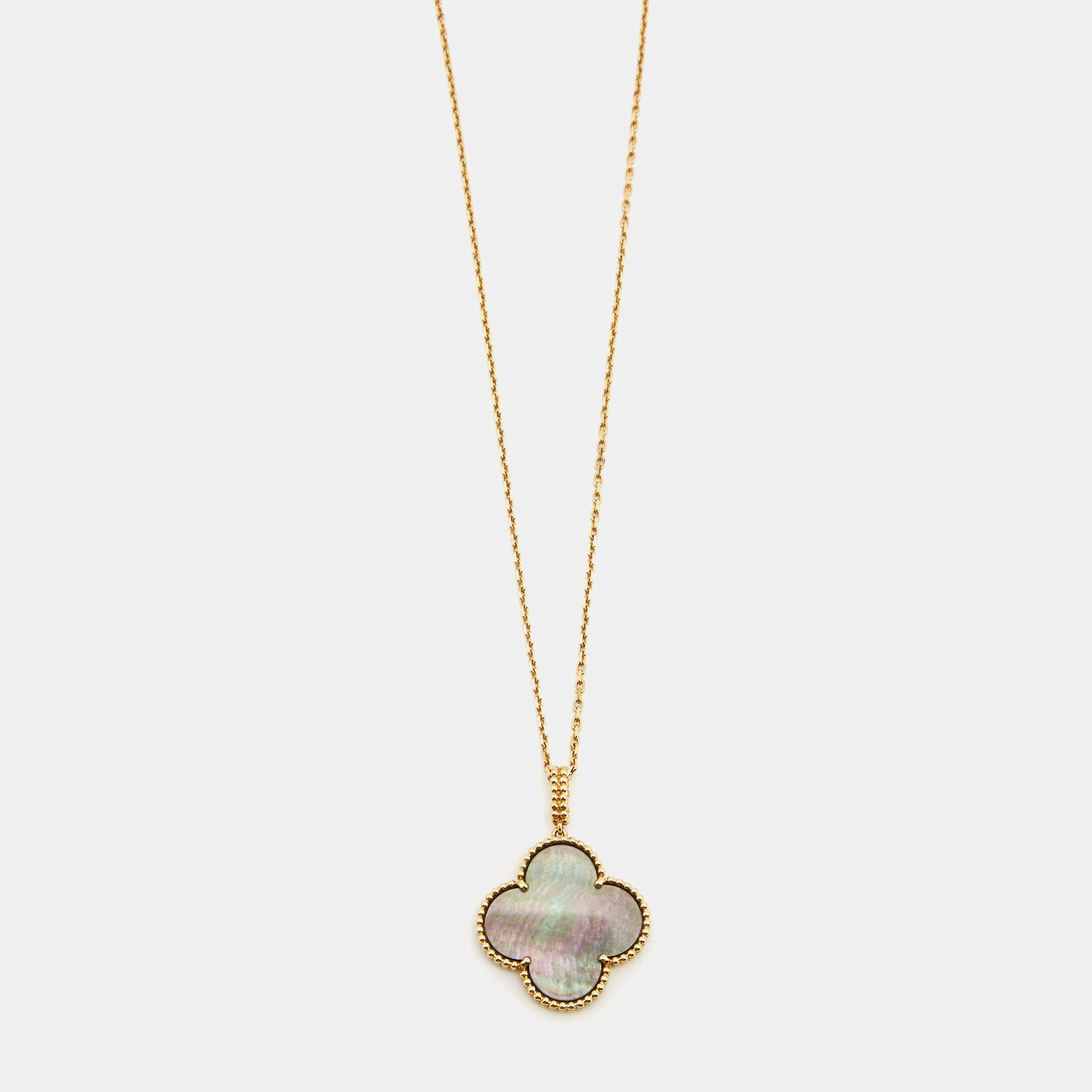 Van Cleef and Arpels Yellow Gold Mother of Pearl Magic Alhambra Necklace  VCARD7930 For Sale at 1stDibs | offset van cleef, van cleef necklace clasp, van  cleef alhambra gold necklace