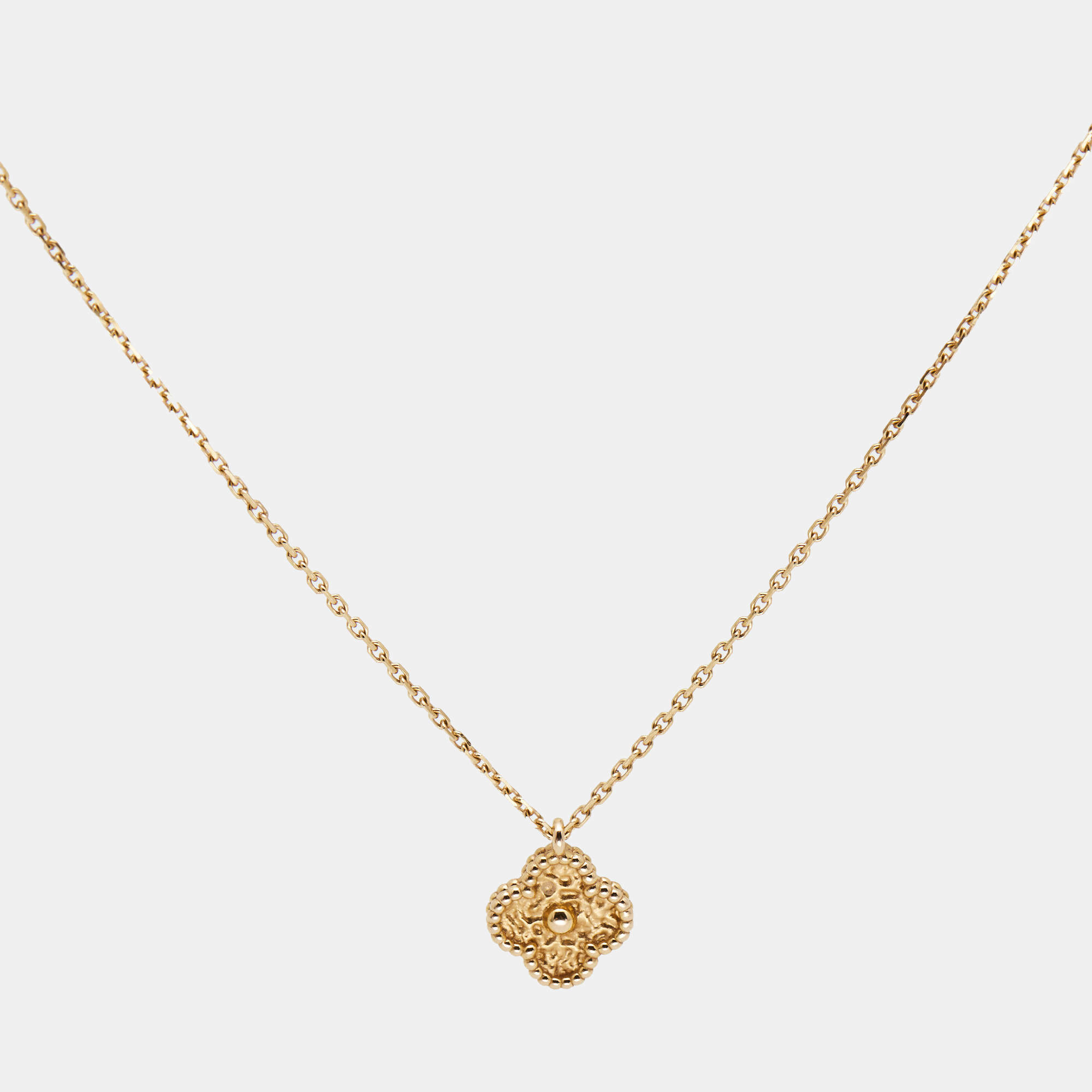 مملوكة مسبقًا Van Cleef & Arpels Sweet Alhambra 18k Rose Gold Pendant Necklace