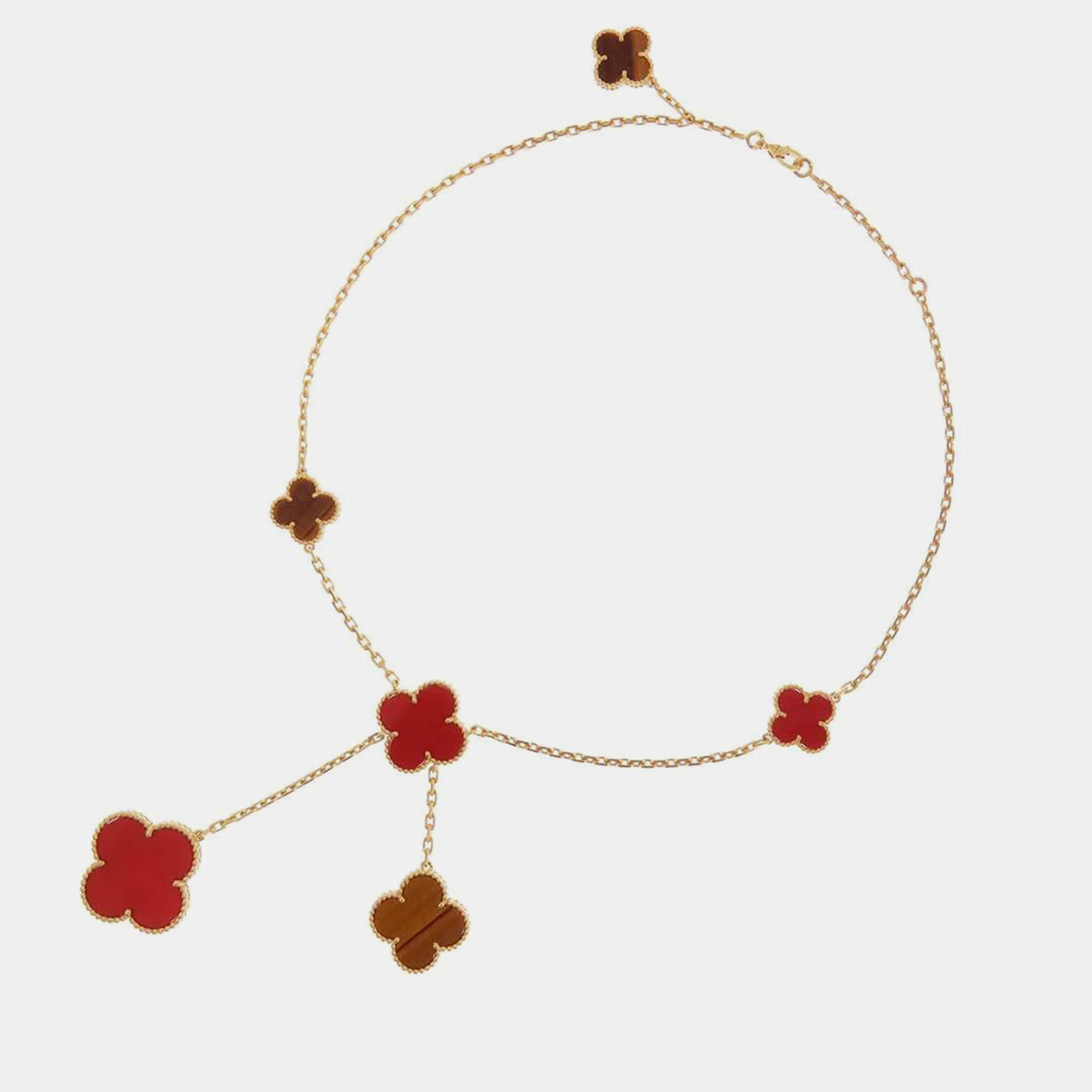 VAN CLEEF & ARPELS 18K Rose Gold Diamond Rhodonite Vintage Alhambra Pendant  Necklace | FASHIONPHILE | Alhambra pendant, Rose gold diamonds, Gold diamond