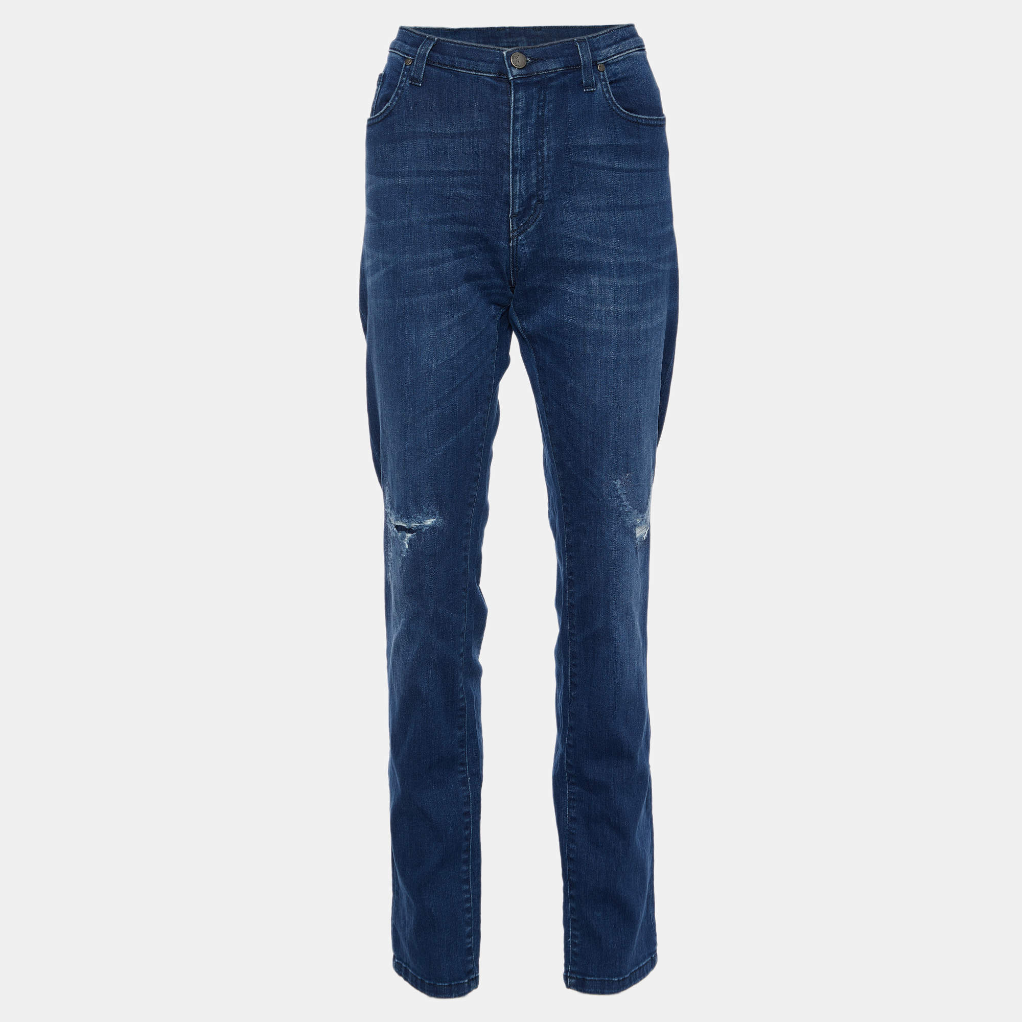 Pre Owned Versace Collection Blue Denim Slim Fit Jeans XL/Waist 32.5"