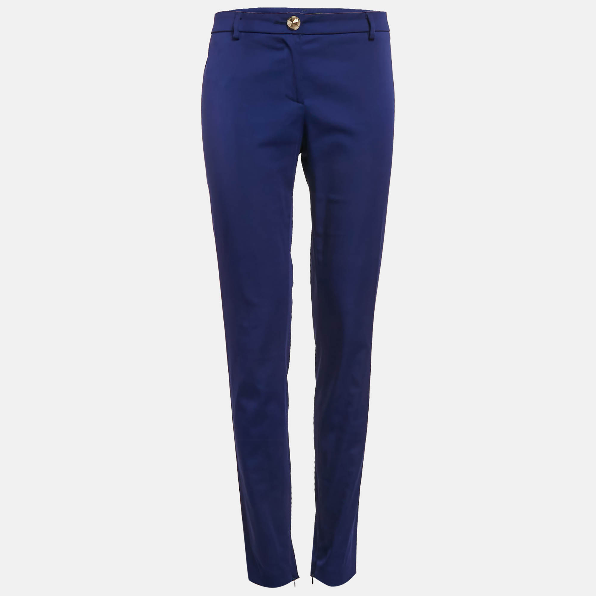 Versace Jeans Blue Stretch Cotton Skinny Pants M