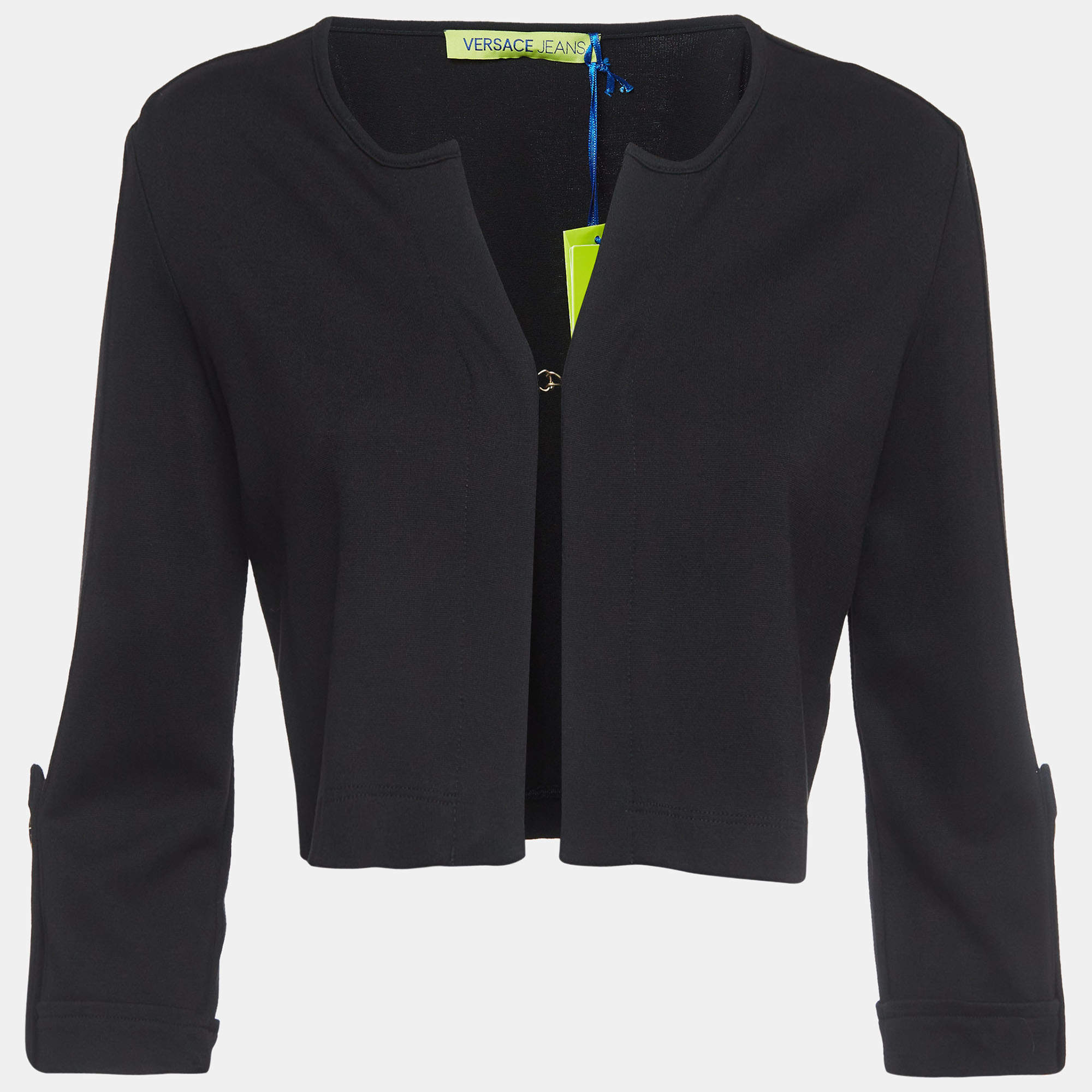 Pre Owned Versace Jeans Black Knit Shrug S