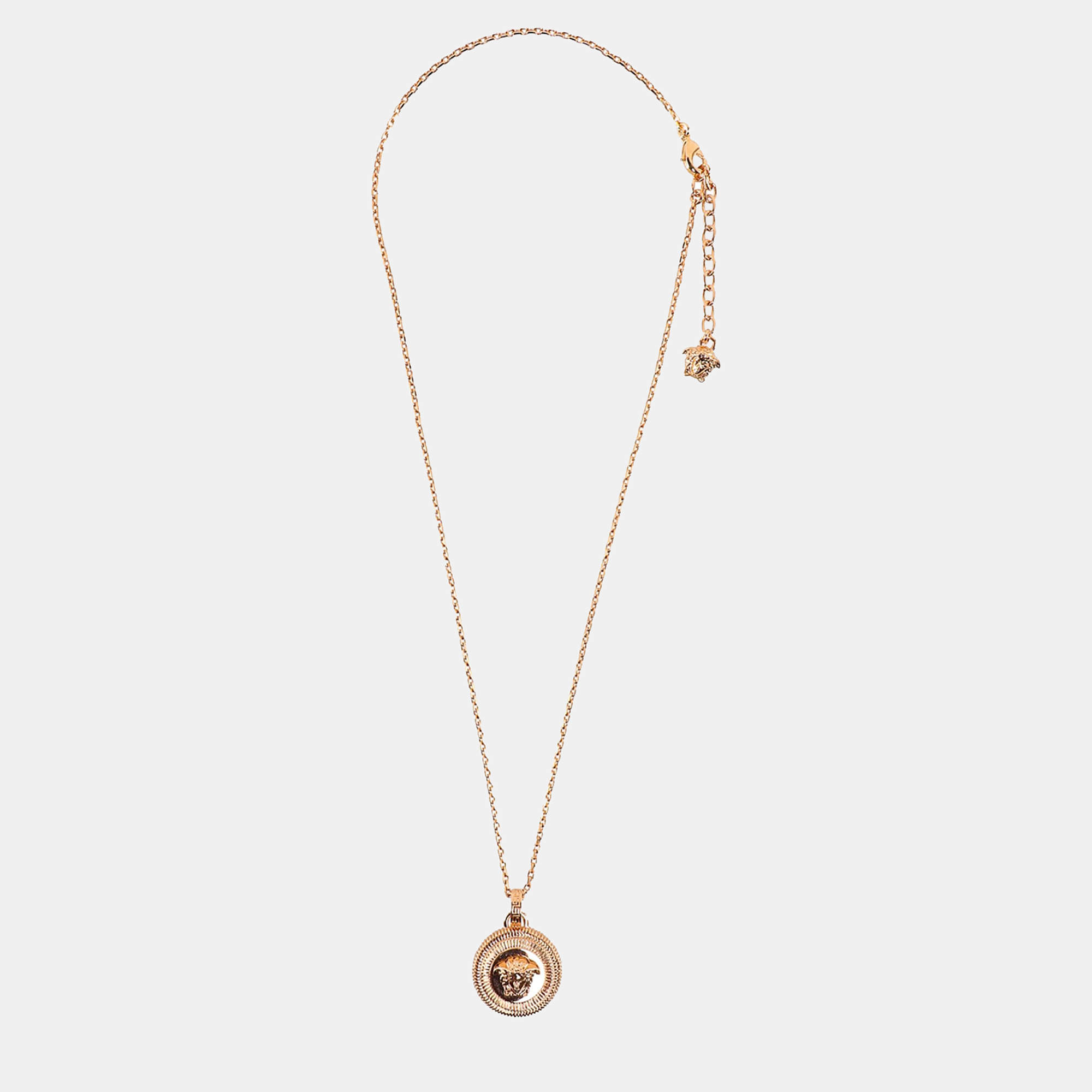Pre Owned Versace Gold Medusa Necklace