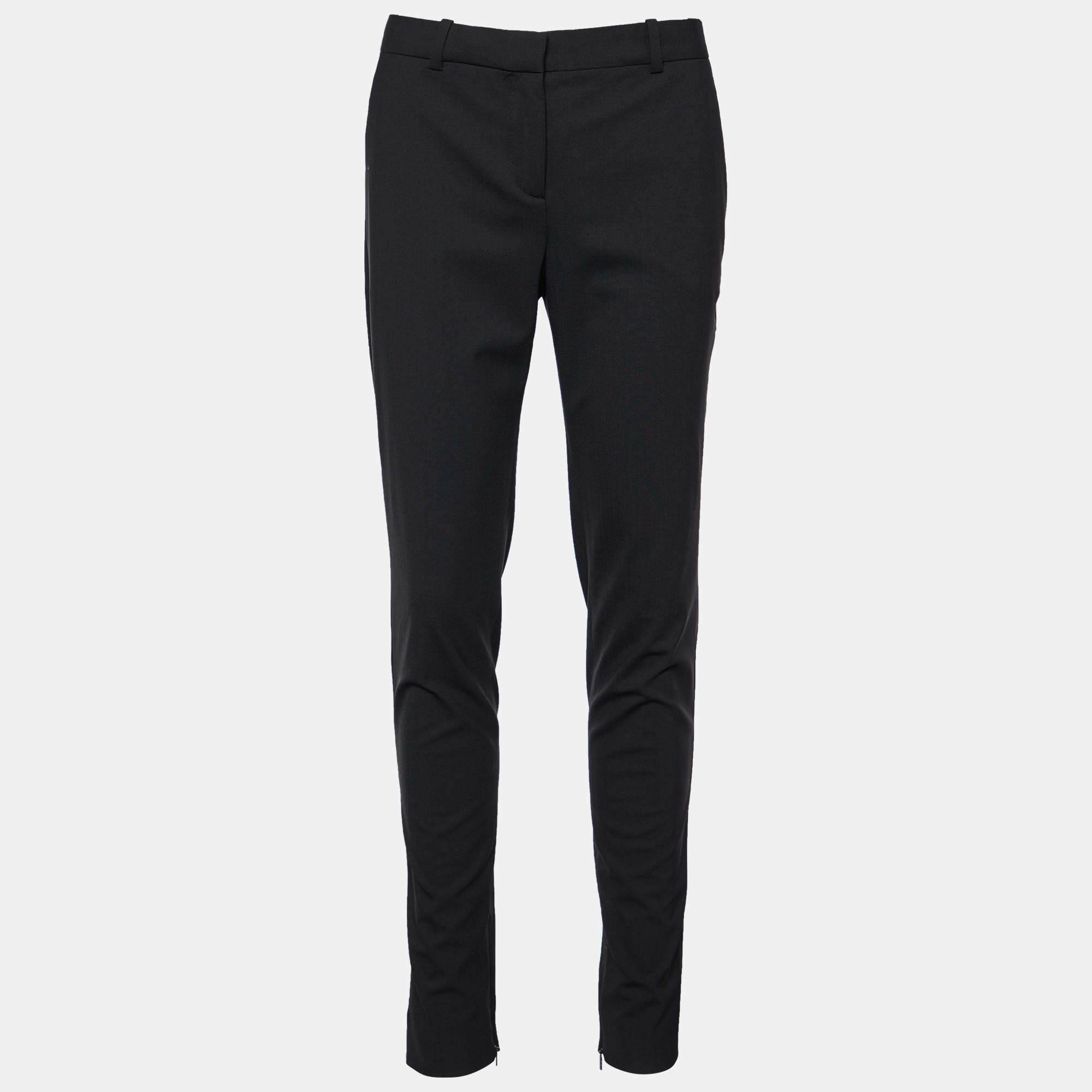 Versace Black Stretch Wool Tailored Trousers XL