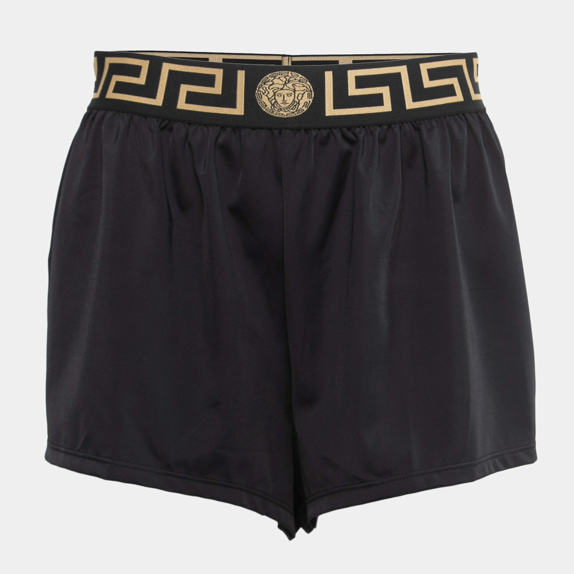Pre Owned Versace Black Medusa Waistband Swim Shorts XXL