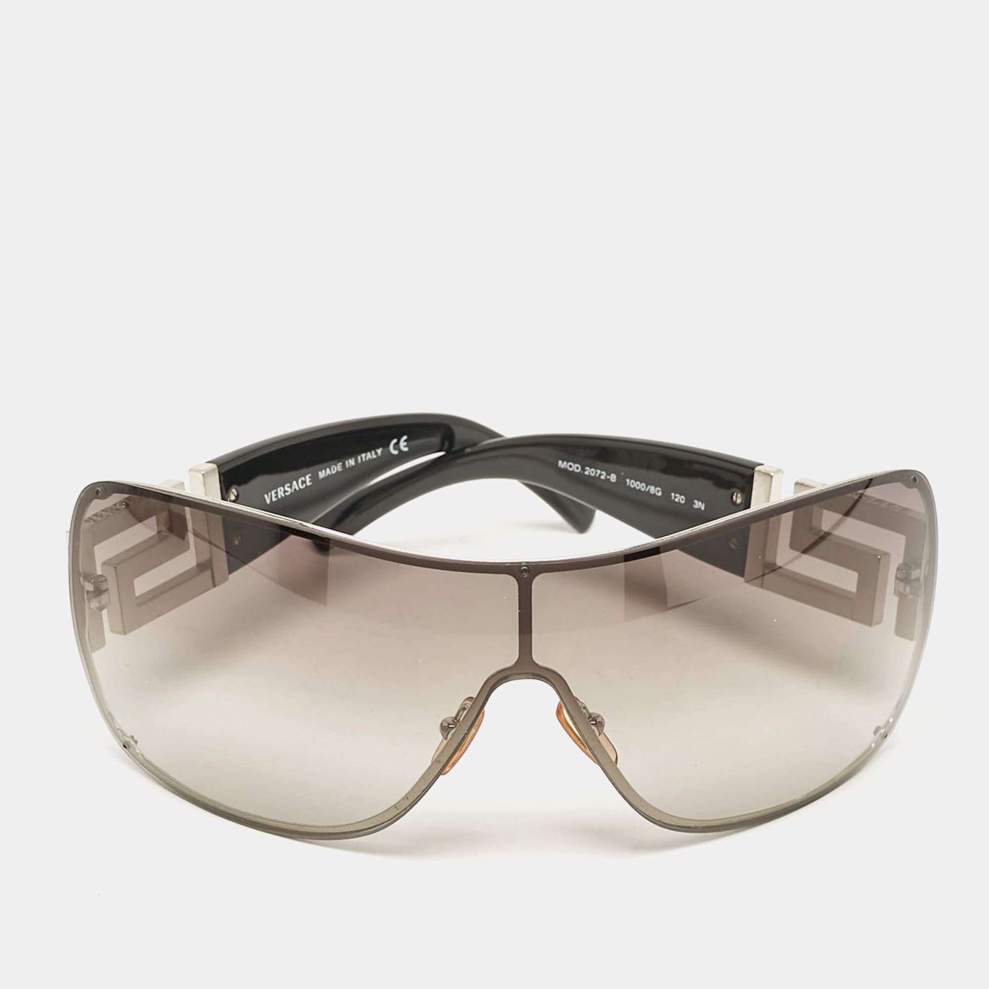 Versace Black Gradient MOD. 2072-B Crystals Shield Sunglasses
