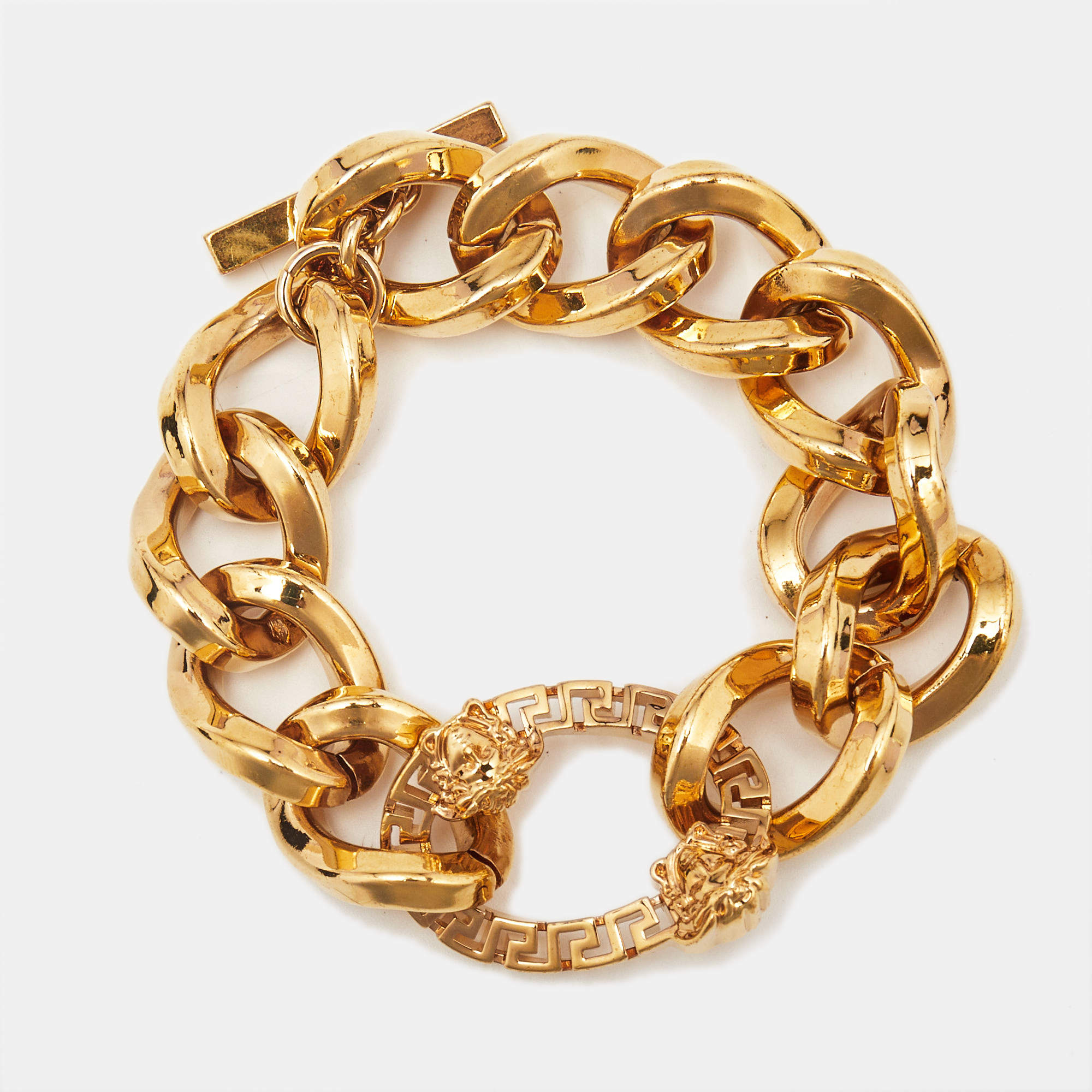 Versace Meduasa Gold Tone Bracelet