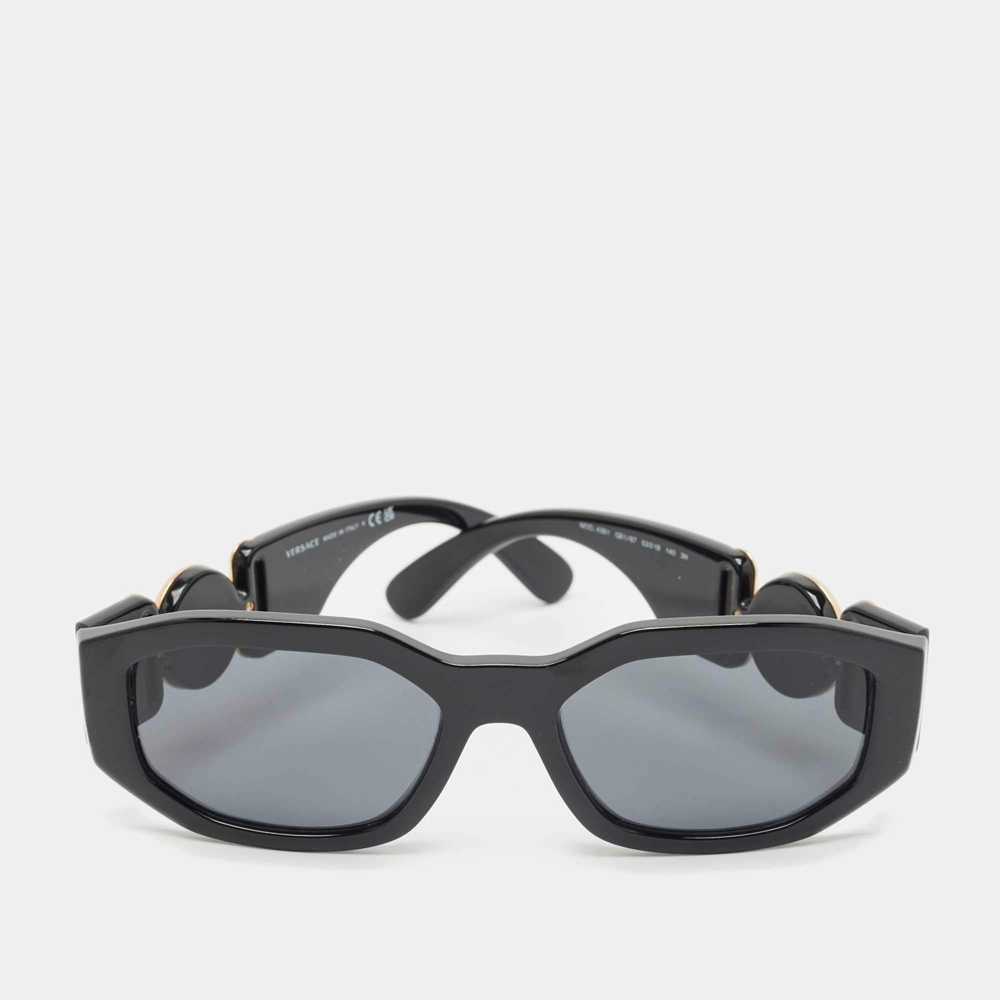 Versace Black Medusa Biggie MOD.4361 Rectangle Sunglasses 