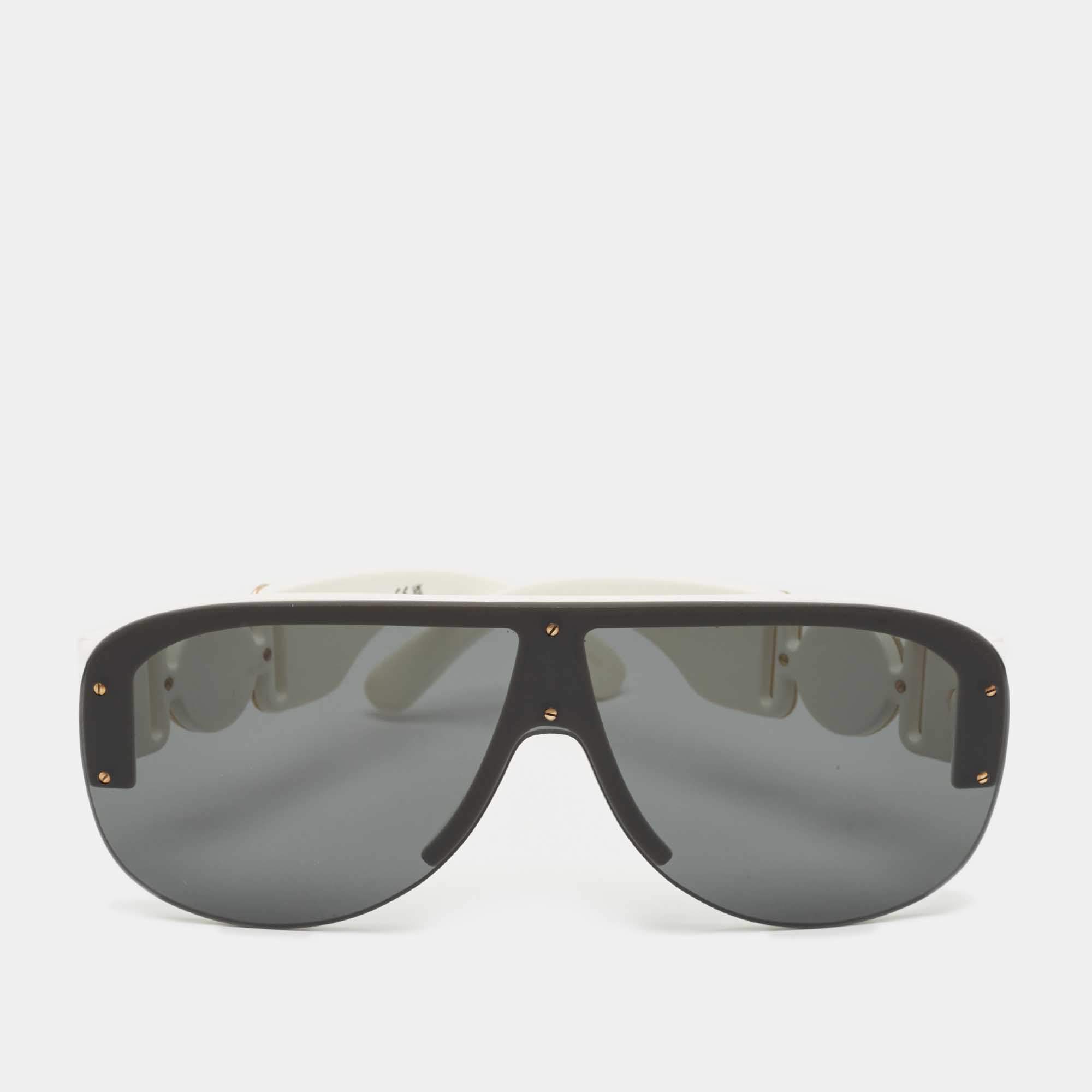 Versace White/Black MOD.4391 Medusa Biggie Shield Sunglasses  