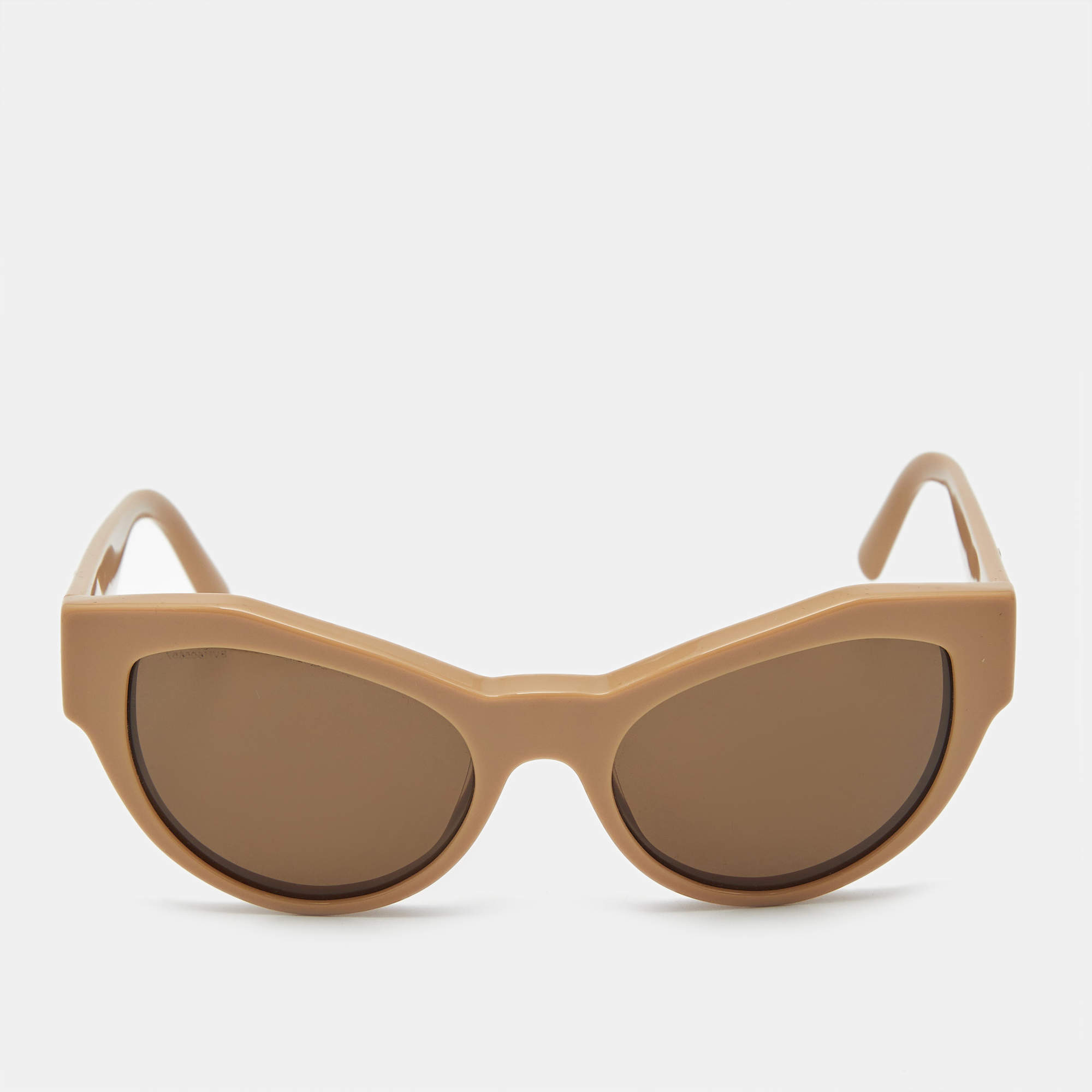 Pre Owned Versace Beige/Brown MOD. 4253 Medusa Cat Eye Sunglasses